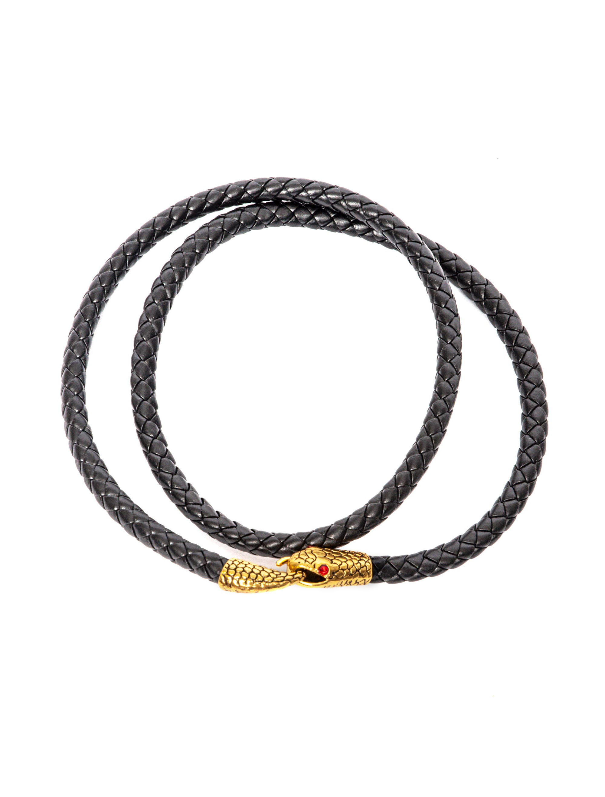 Armband mit Schlagenkopf schwarz