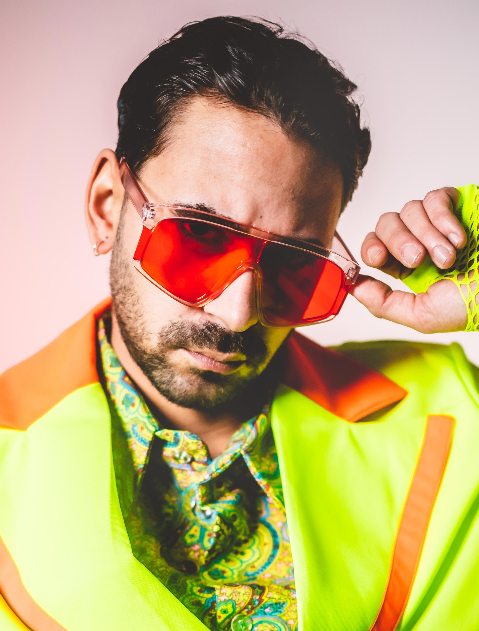 Brille Popstar rot