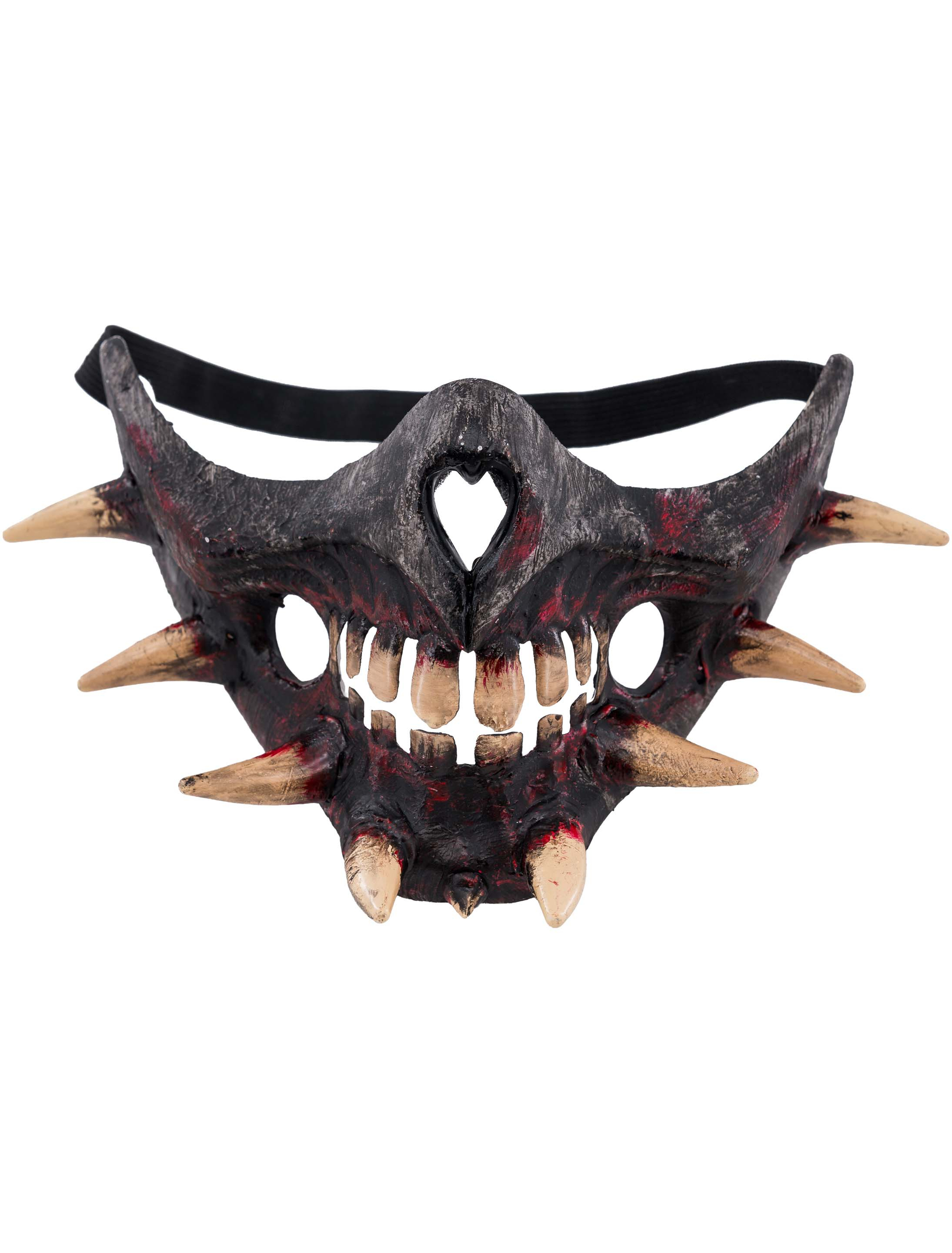 Mundmaske Drachen schwarz/beige