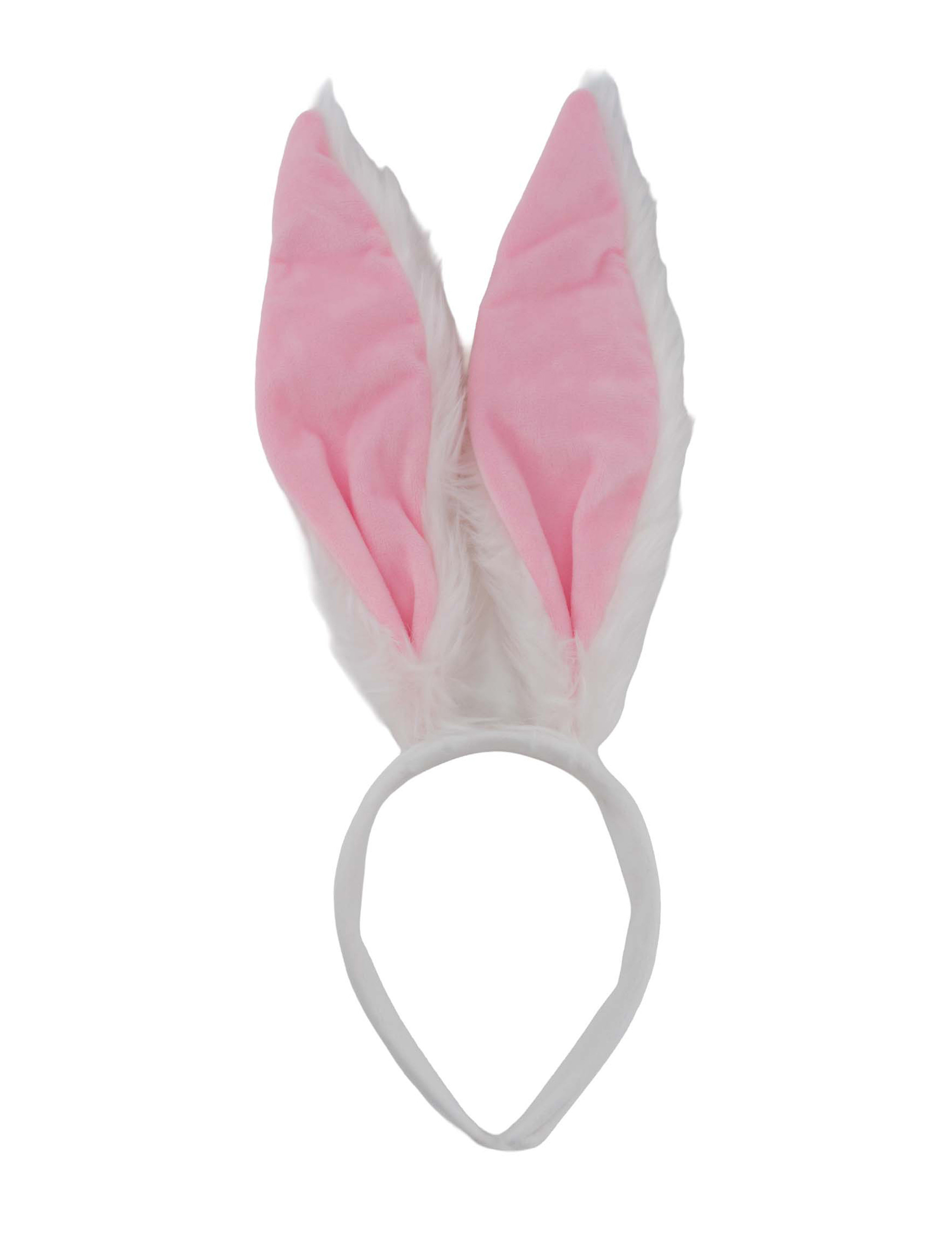 Haarreif Hasenohren groß rosa/weiß