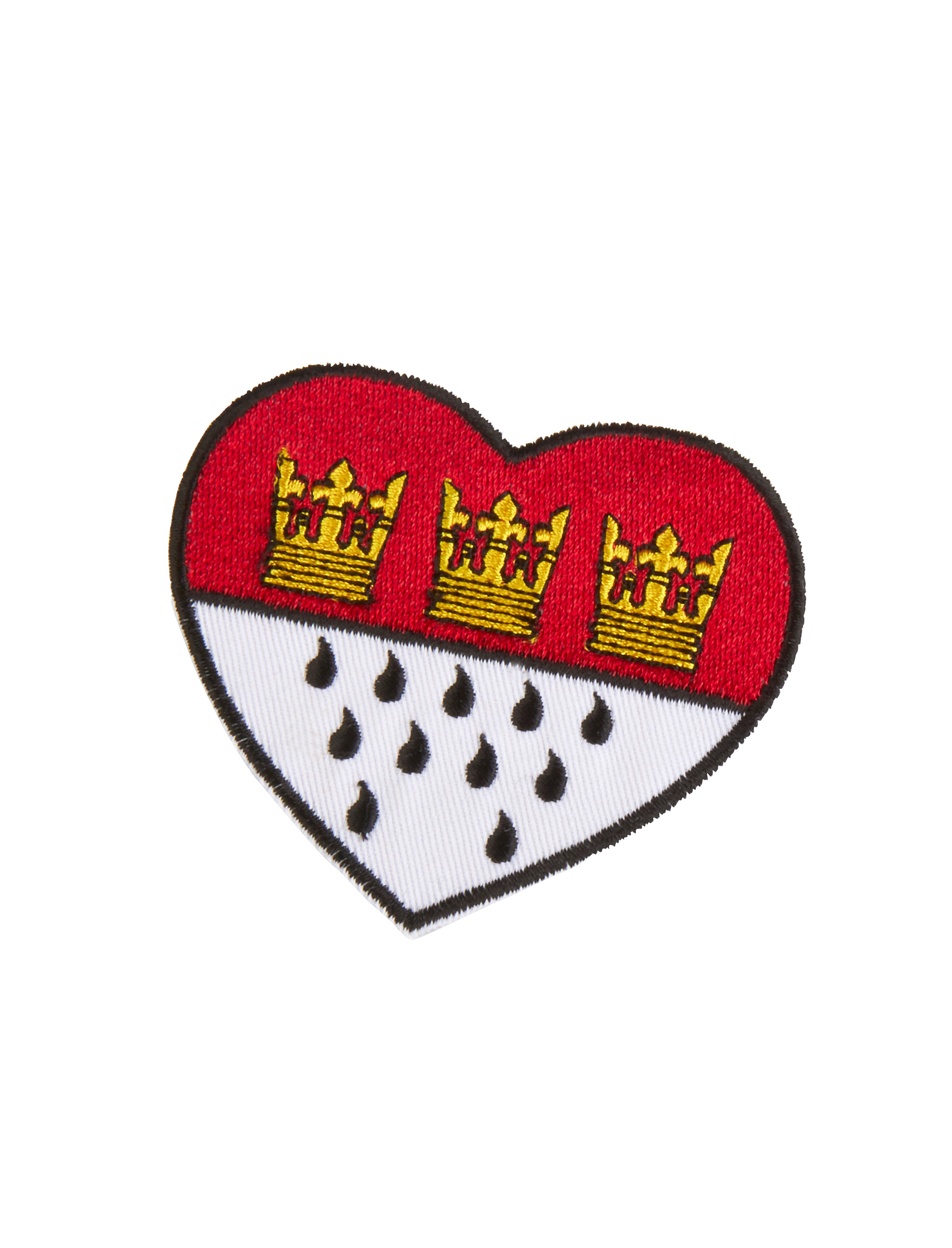 Bügelpatch Köln Herzform 7cm