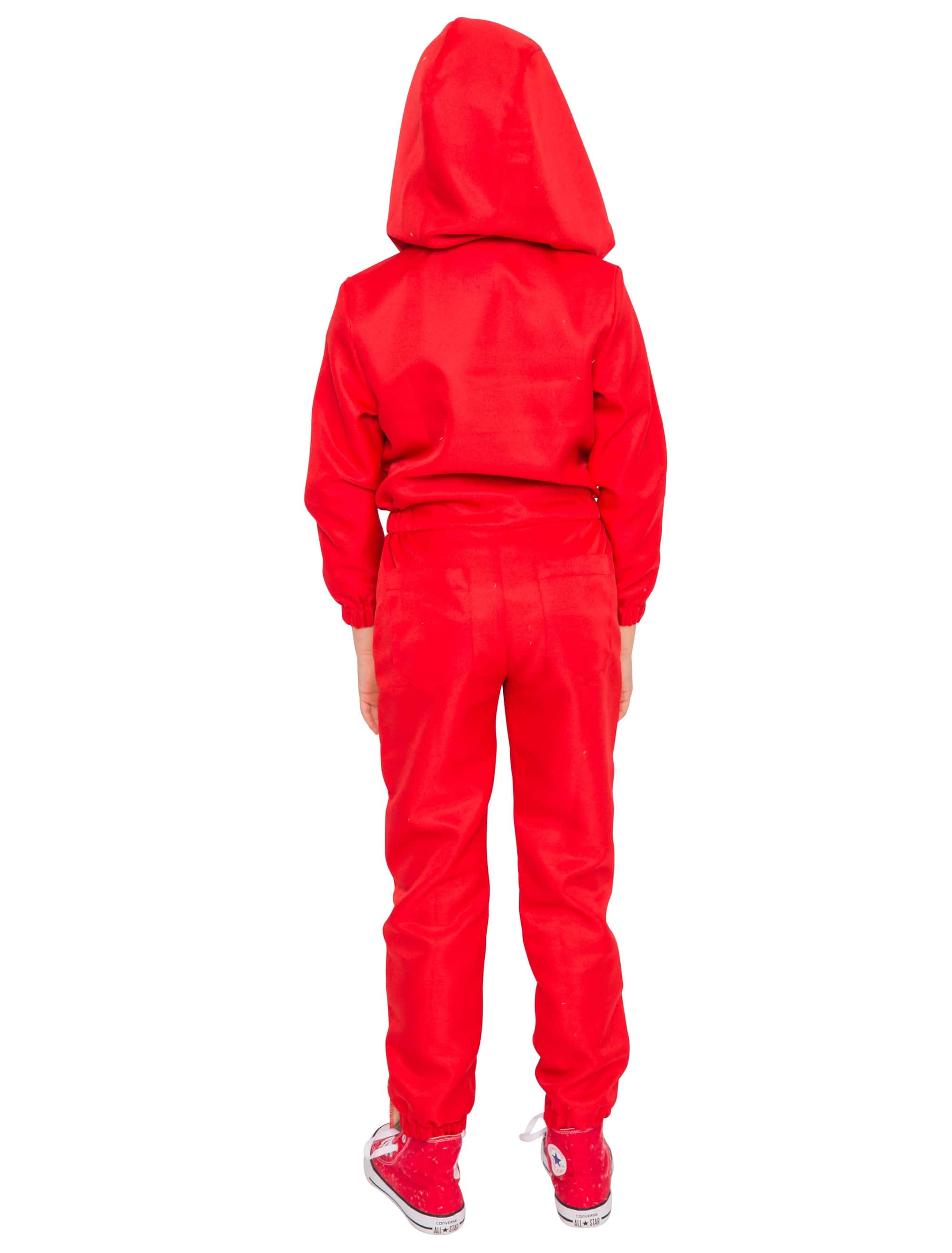 Overall mit Kapuze Kinder rot 152-164