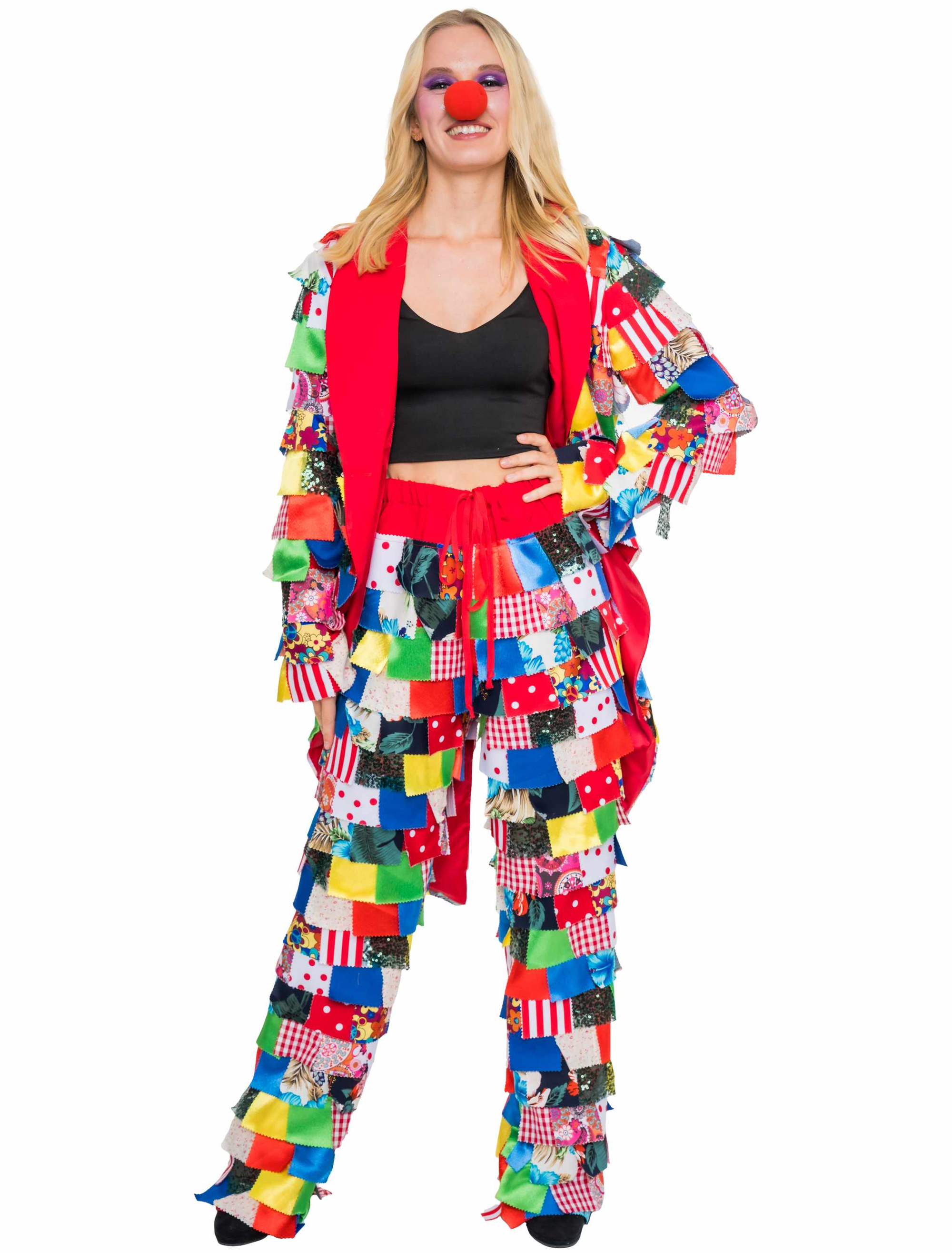 Lappenfrack Damen bunt L