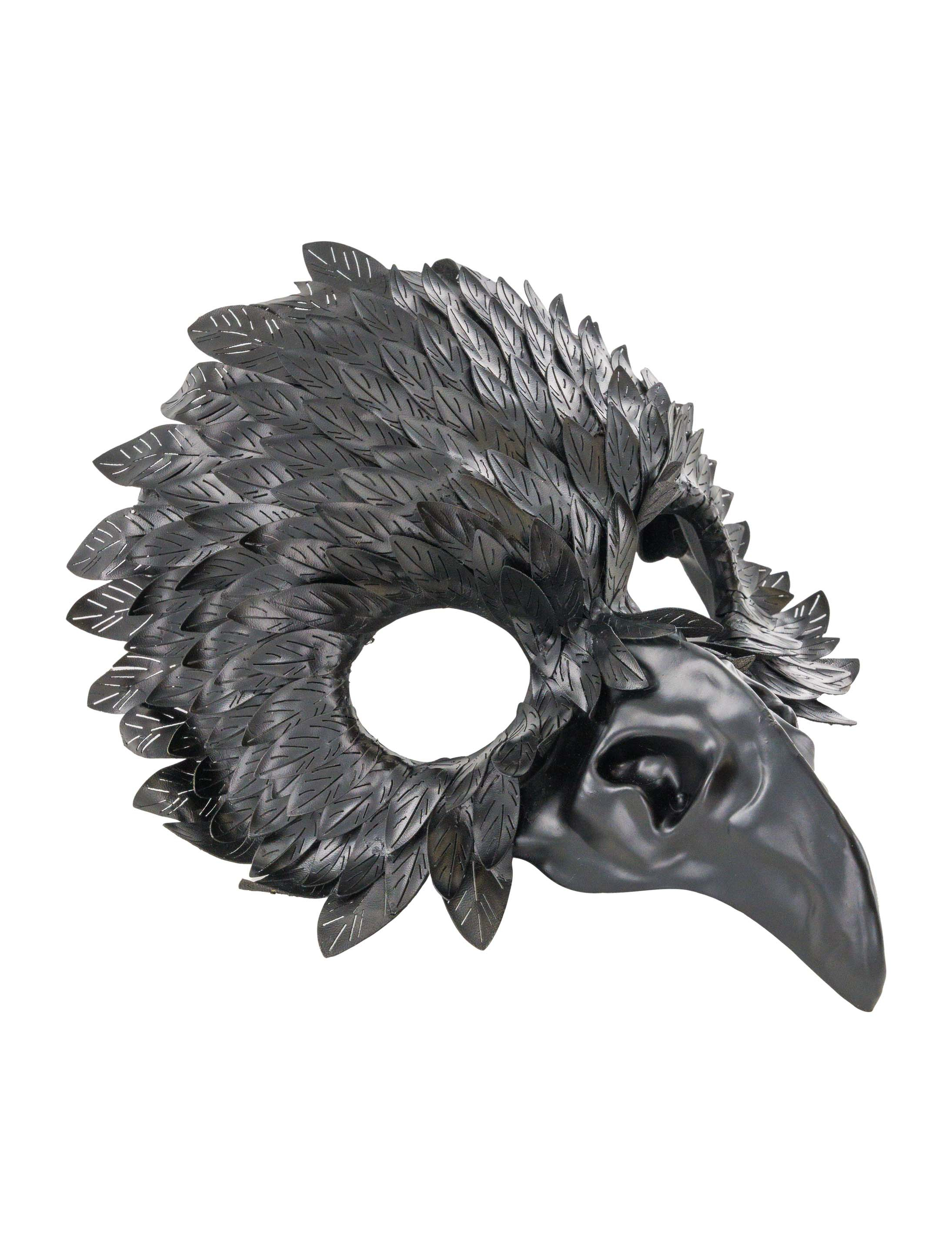 Halbmaske Rabe lange Nase schwarz
