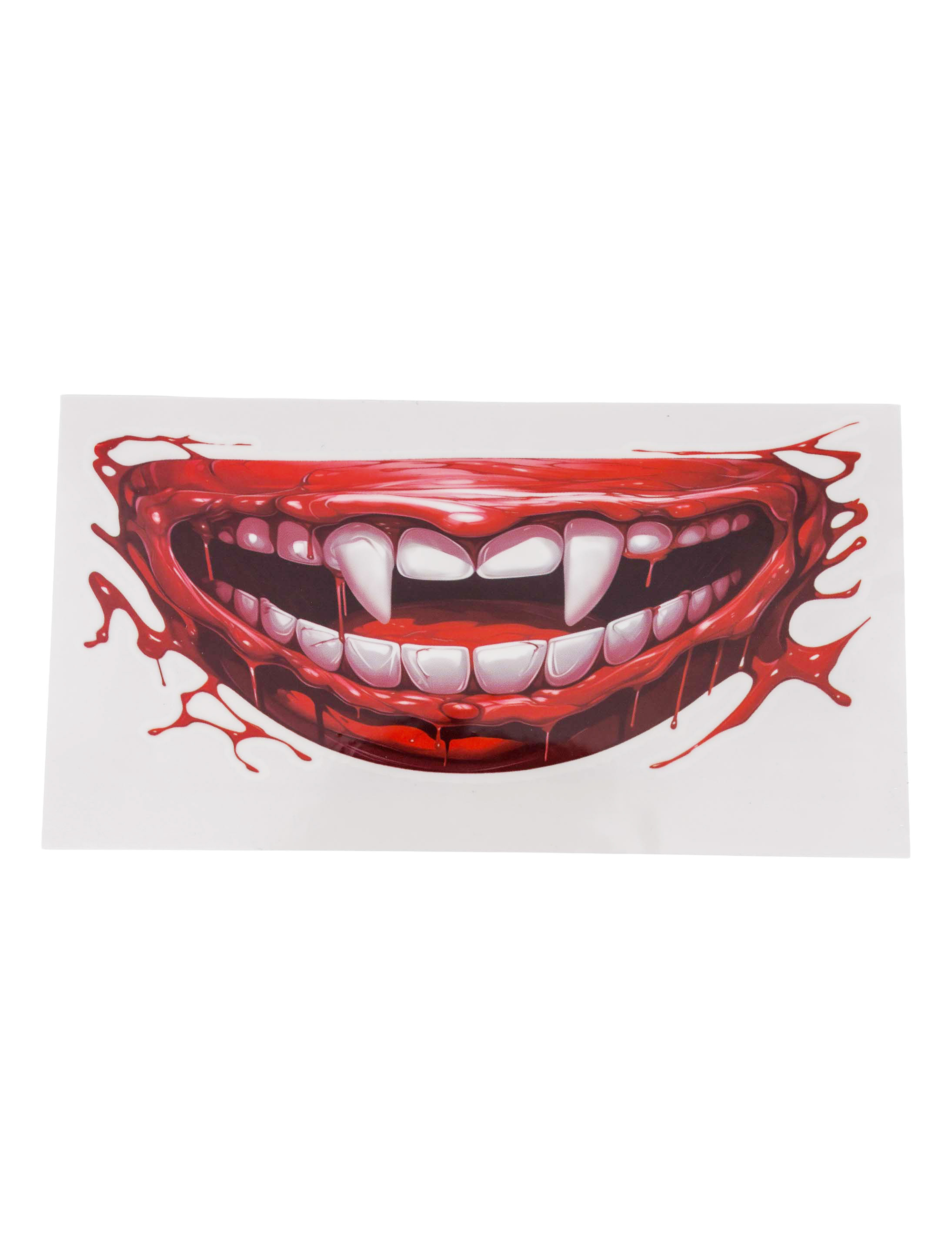 Mund-Tattoo für die Hand Vampir rot