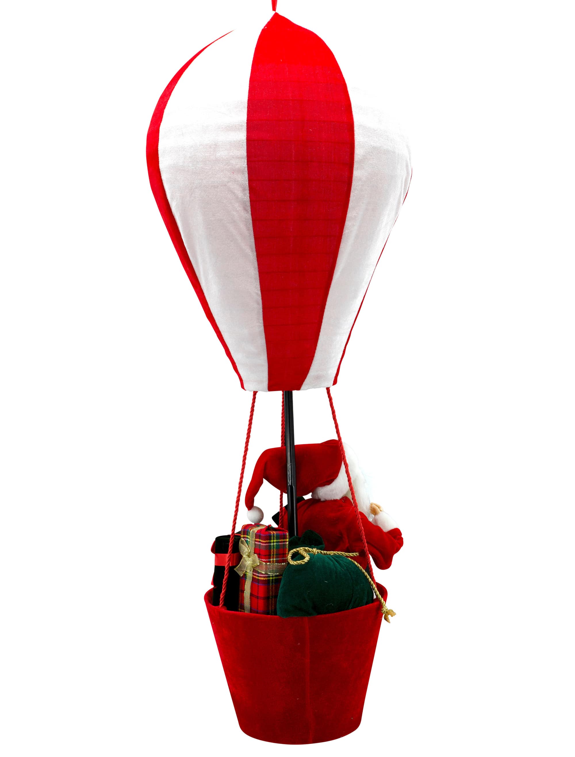 Weihnachtsmann im Heißluftballon