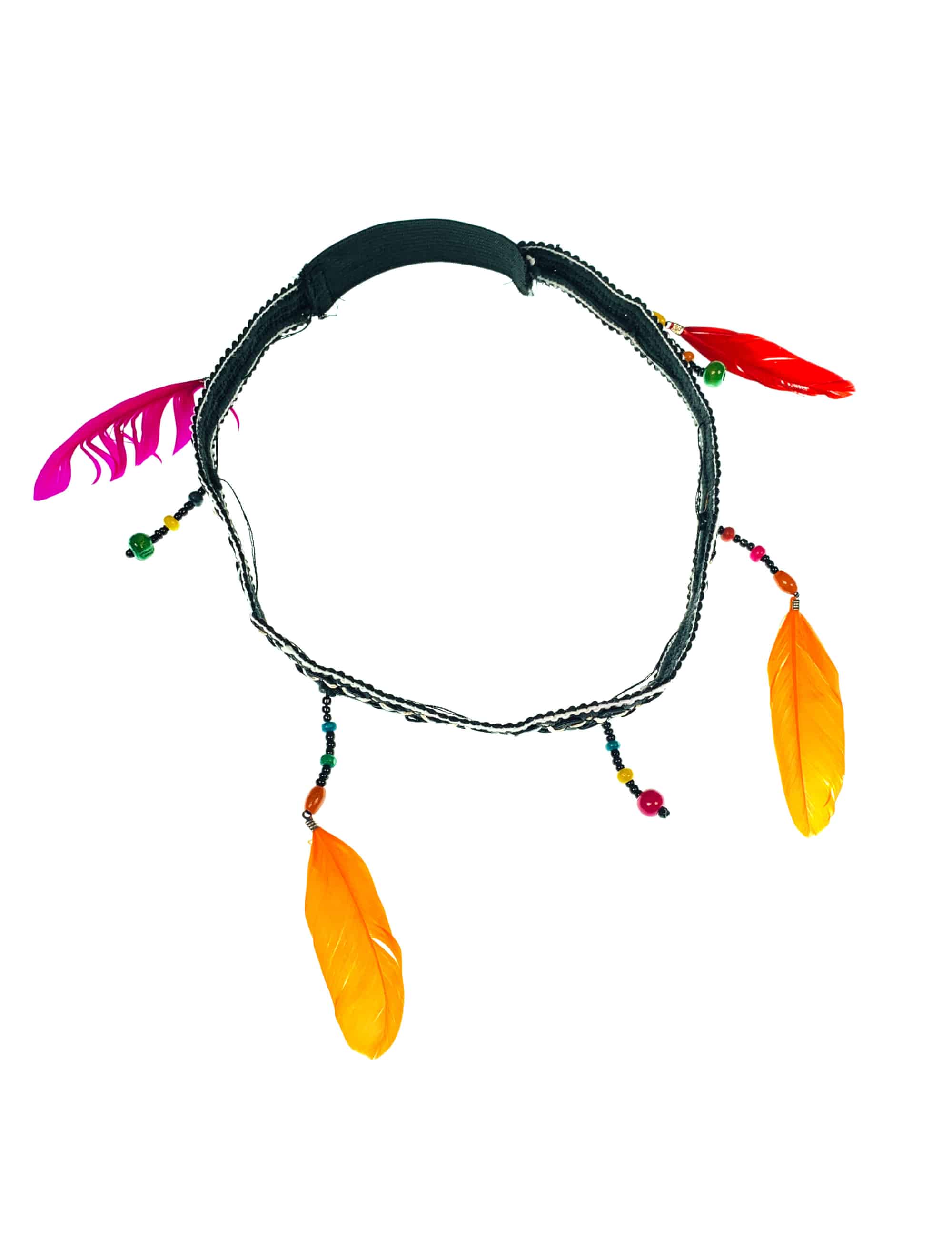 Haarband Indianer mit bunten Federn