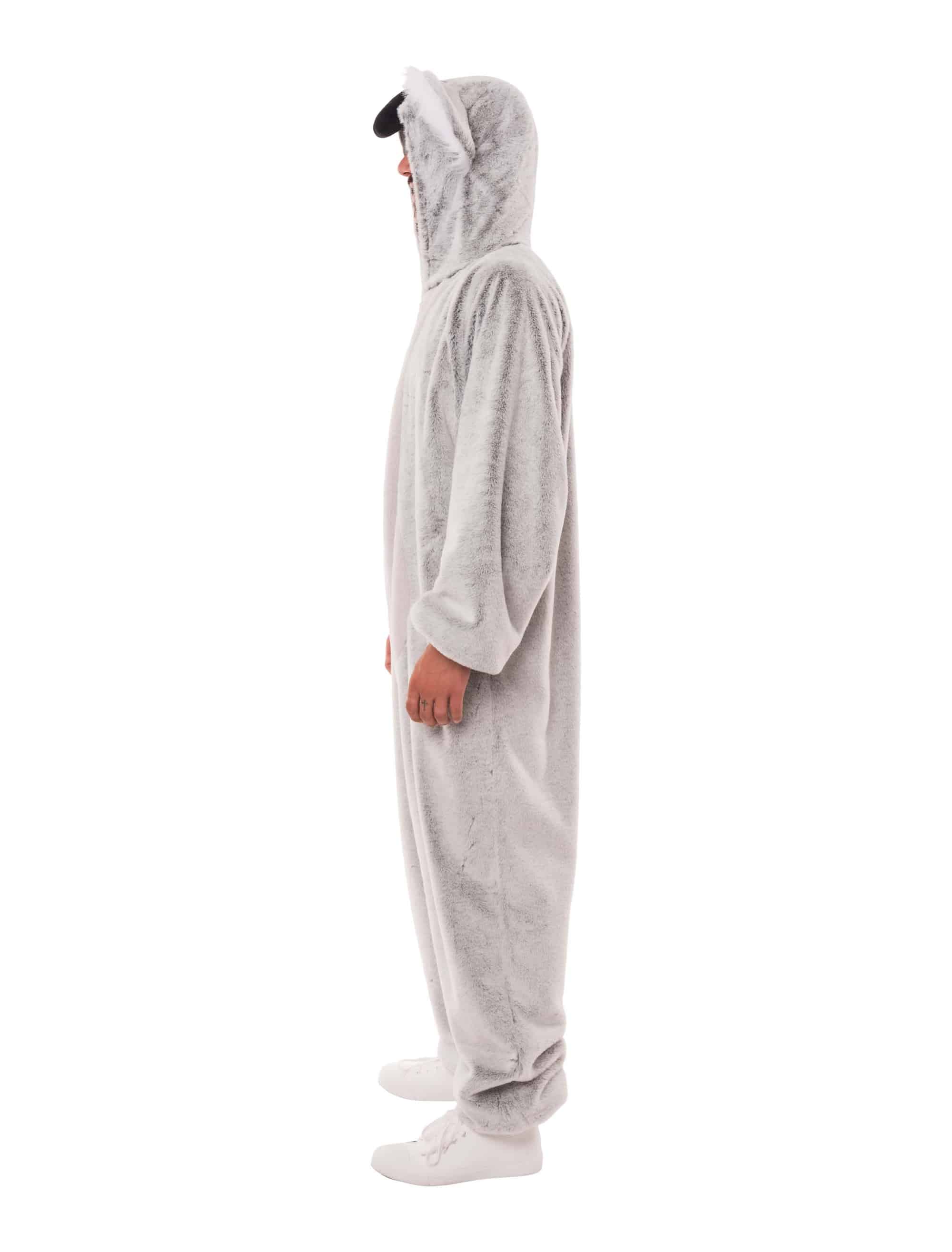 Overall Plüsch Koala Herren grau 50/52