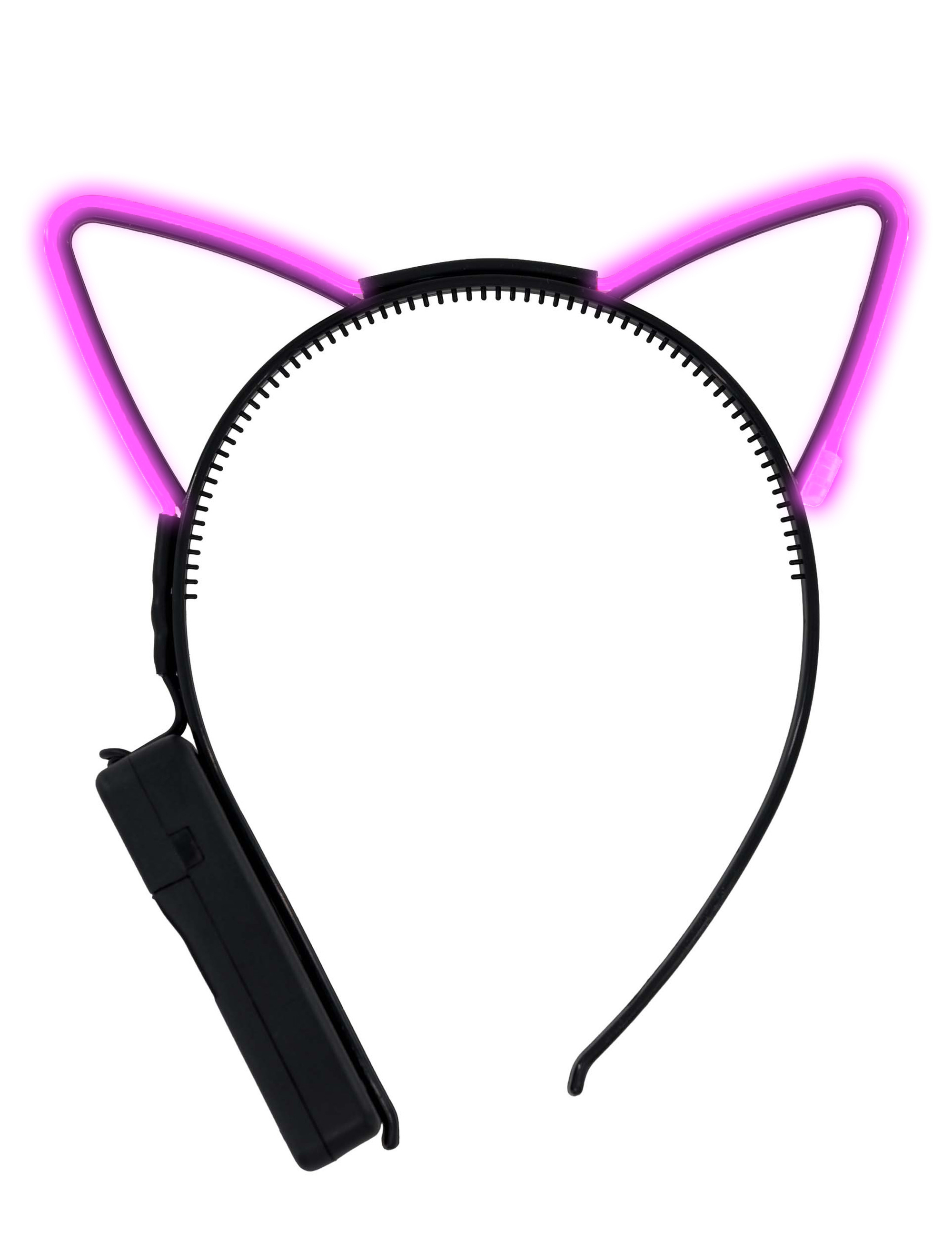 Haarreif Katze blinkend schwarz/pink