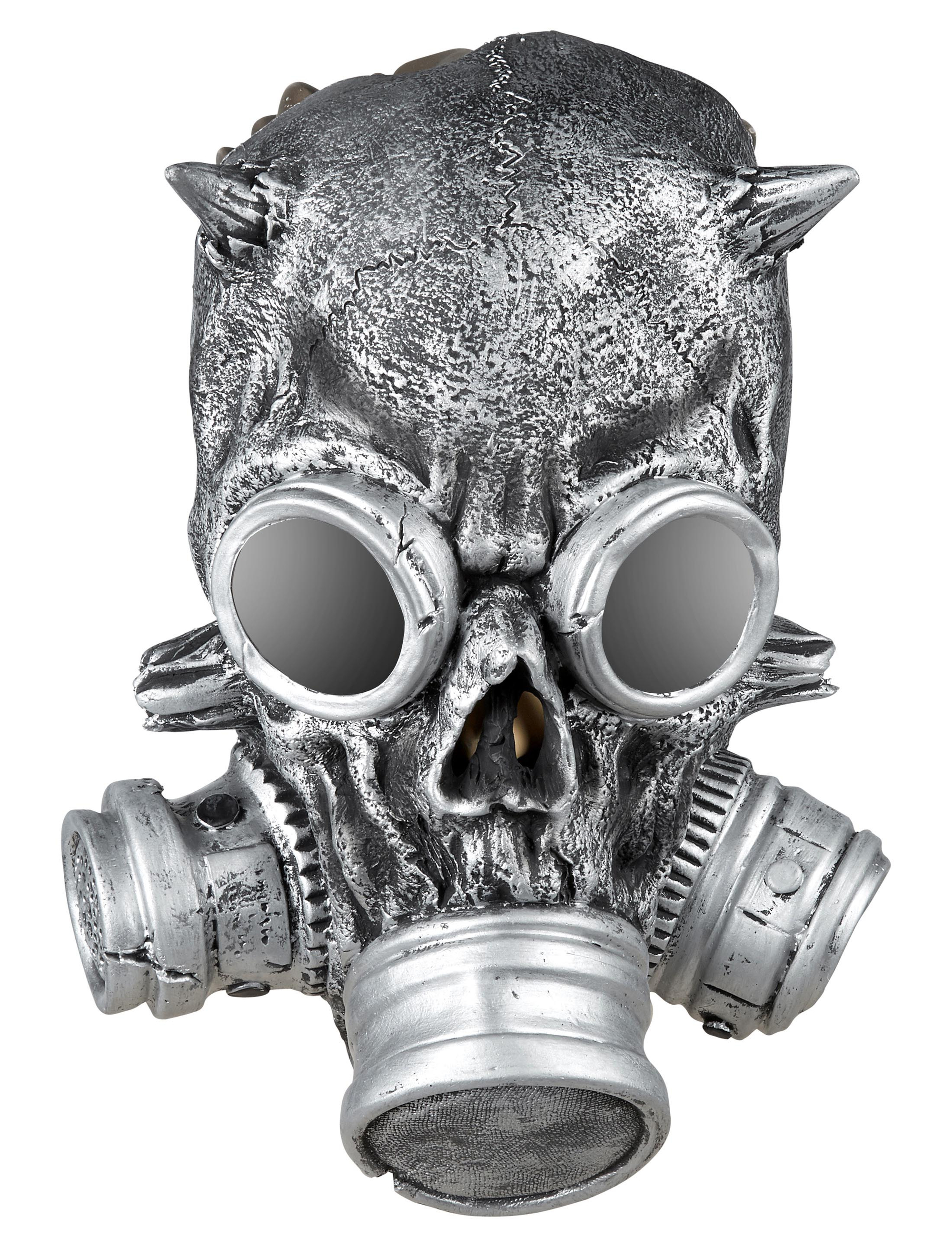 Latex Gasmaske Metalllook
