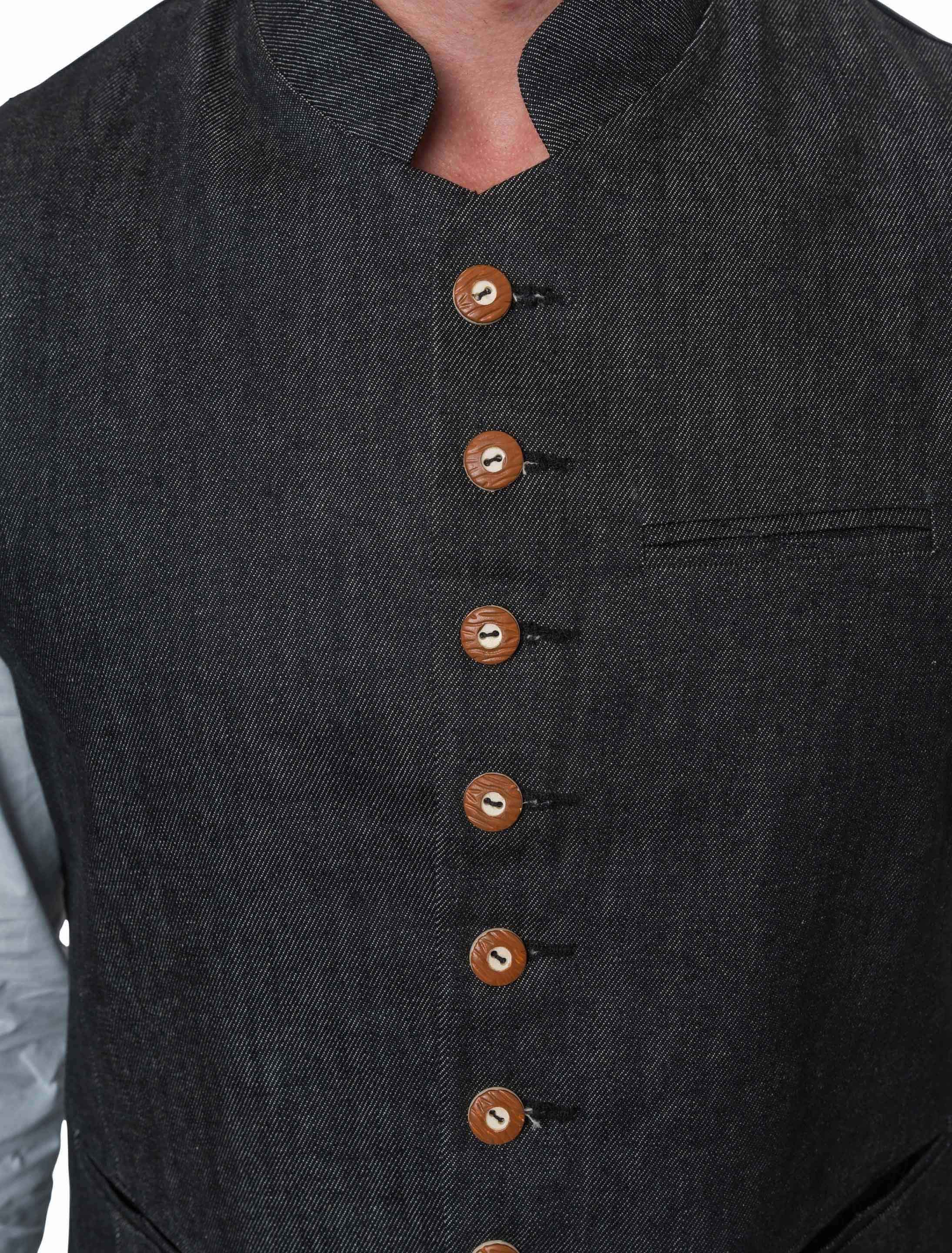 Trachtenweste Jeans Herren schwarz S