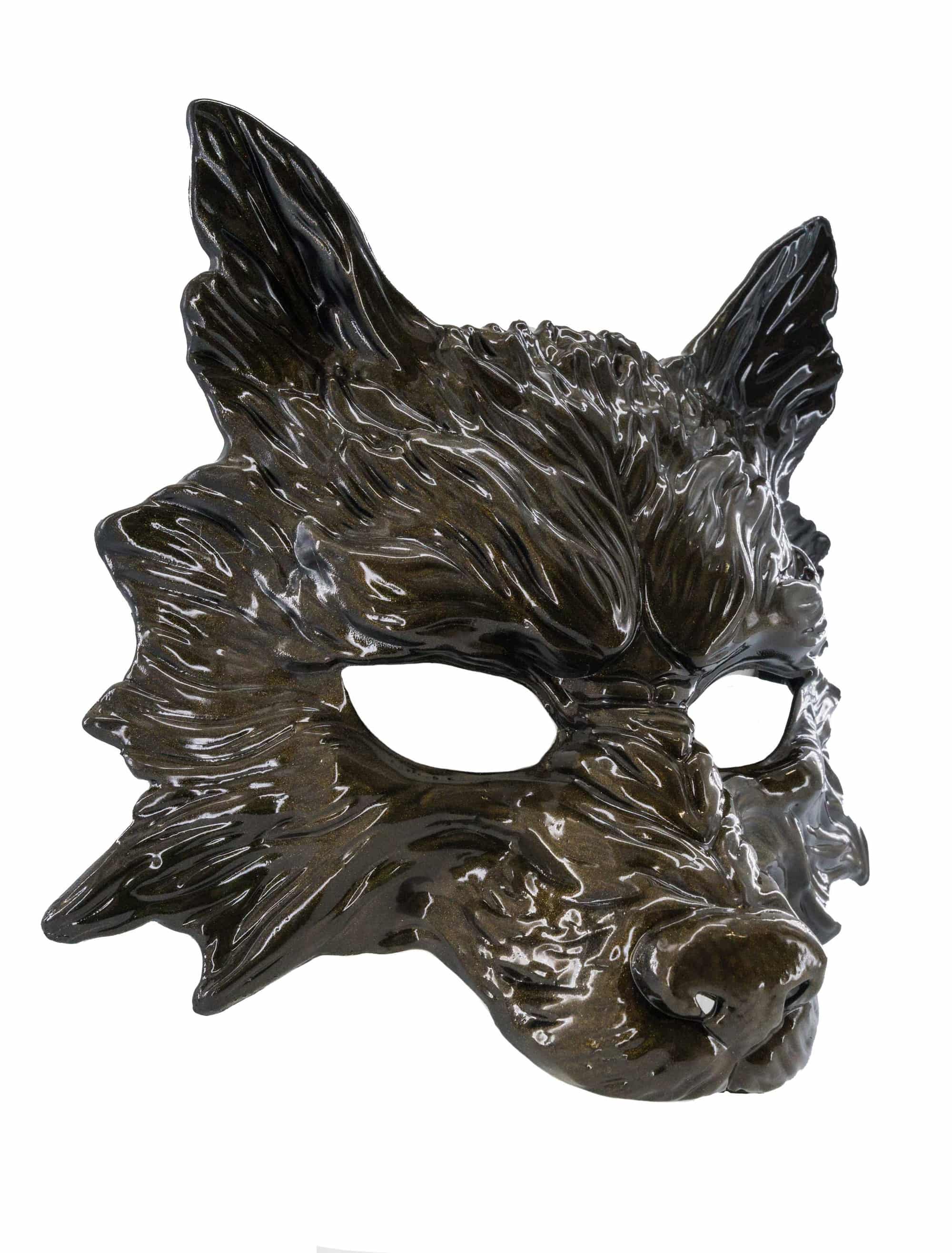 Maske Wolf gold
