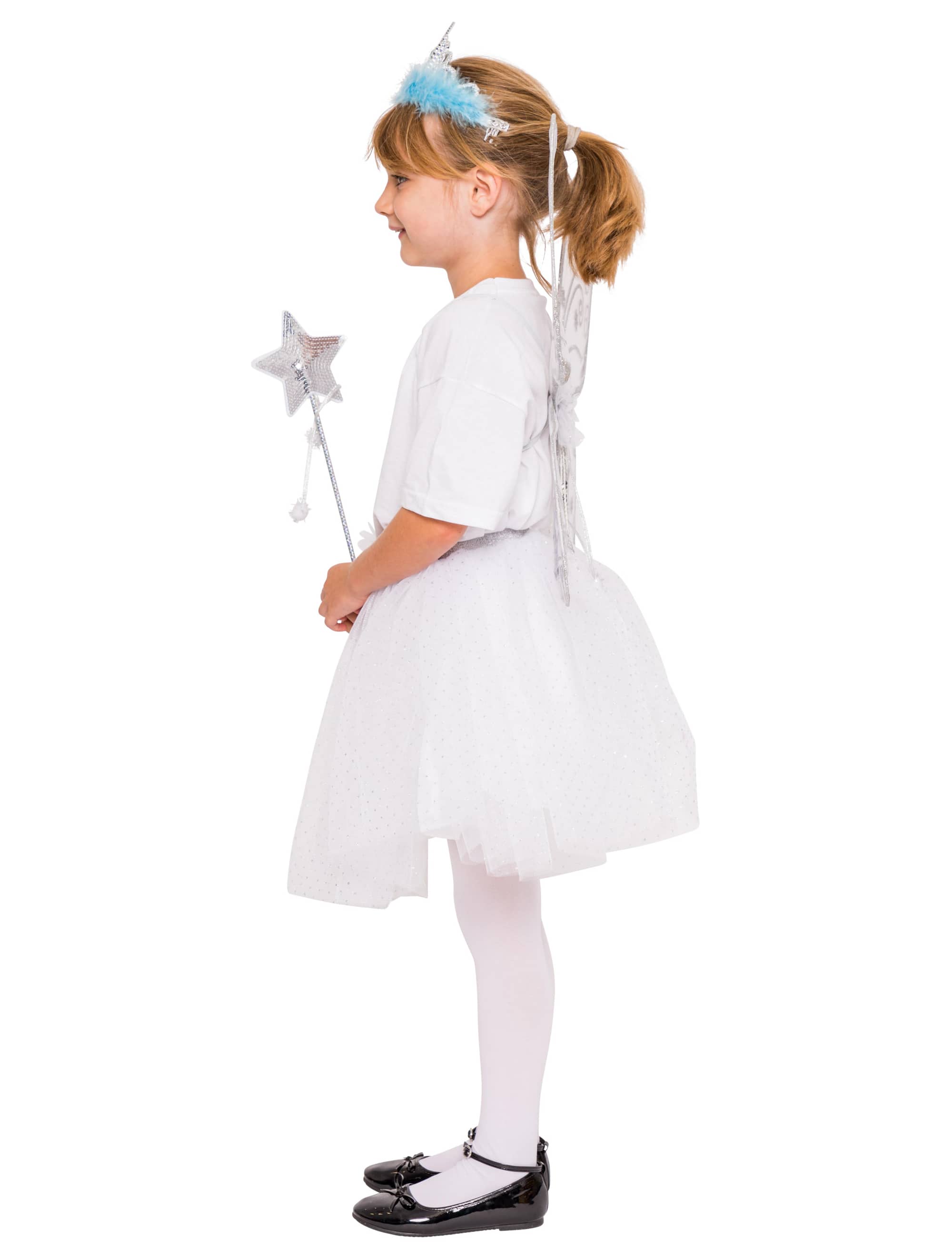 Petticoat mit Flügel und Zauberstab Damen weiß one size