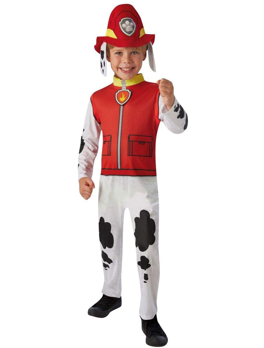 Kostüm Paw Patrol Marshall Classic 2-tlg. schwarz/weiß/rot 3-4 Jahre