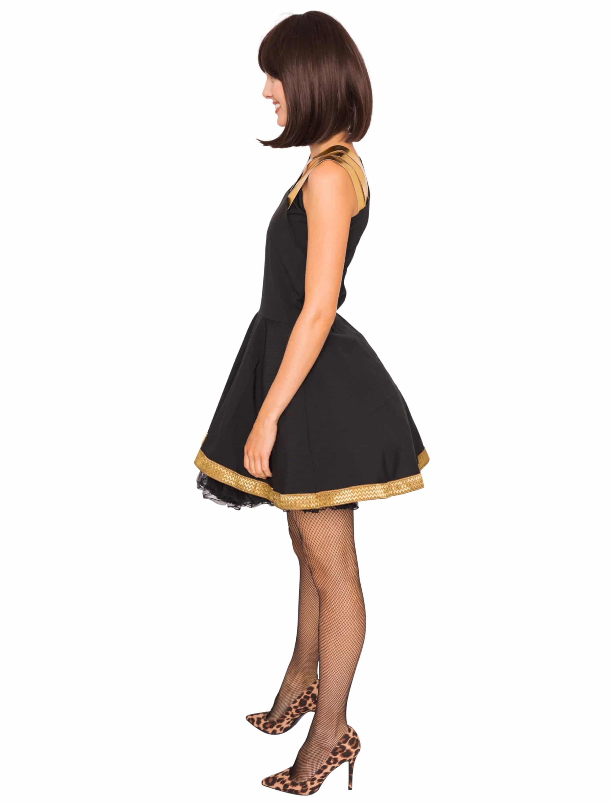 Kleid Gladiator Damen schwarz/gold S