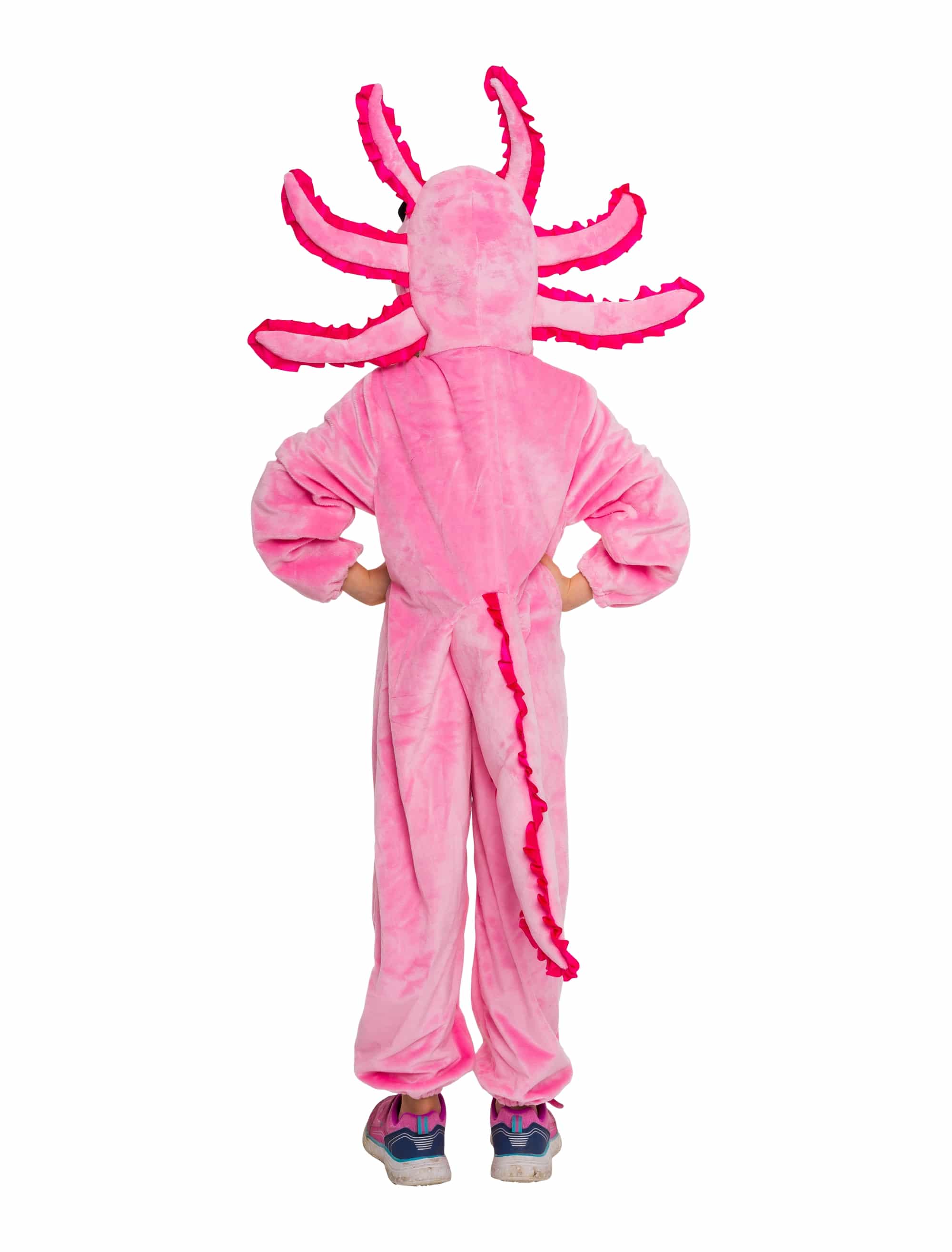 Overall Plüsch Axolotl Kinder rosa 116/128