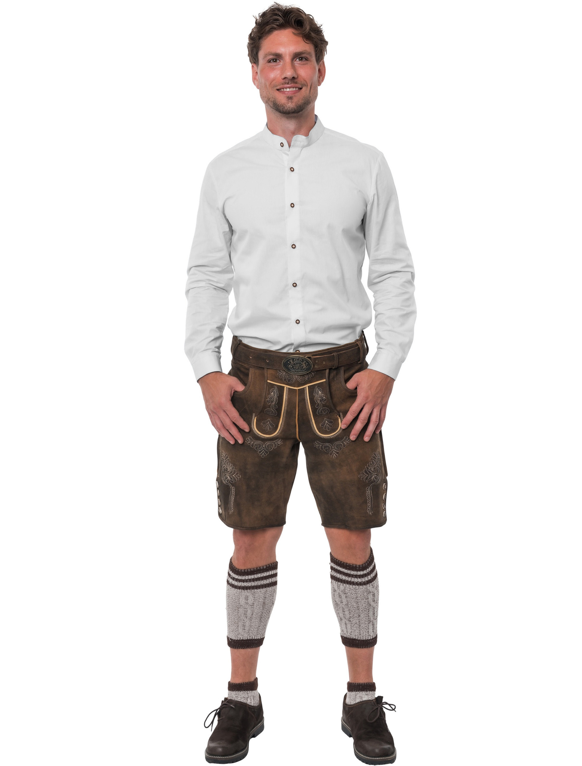 Trachtenhemd Herren weiß L