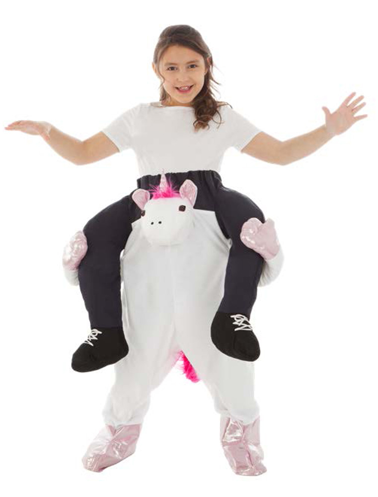 Kostüm Huckepack Einhorn Kinder weiß 140