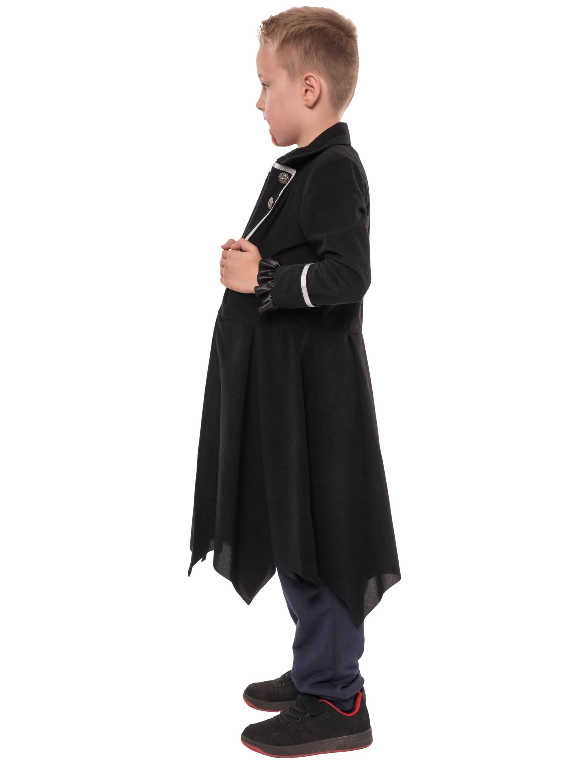 Mantel Vampir Kinder schwarz 116/128