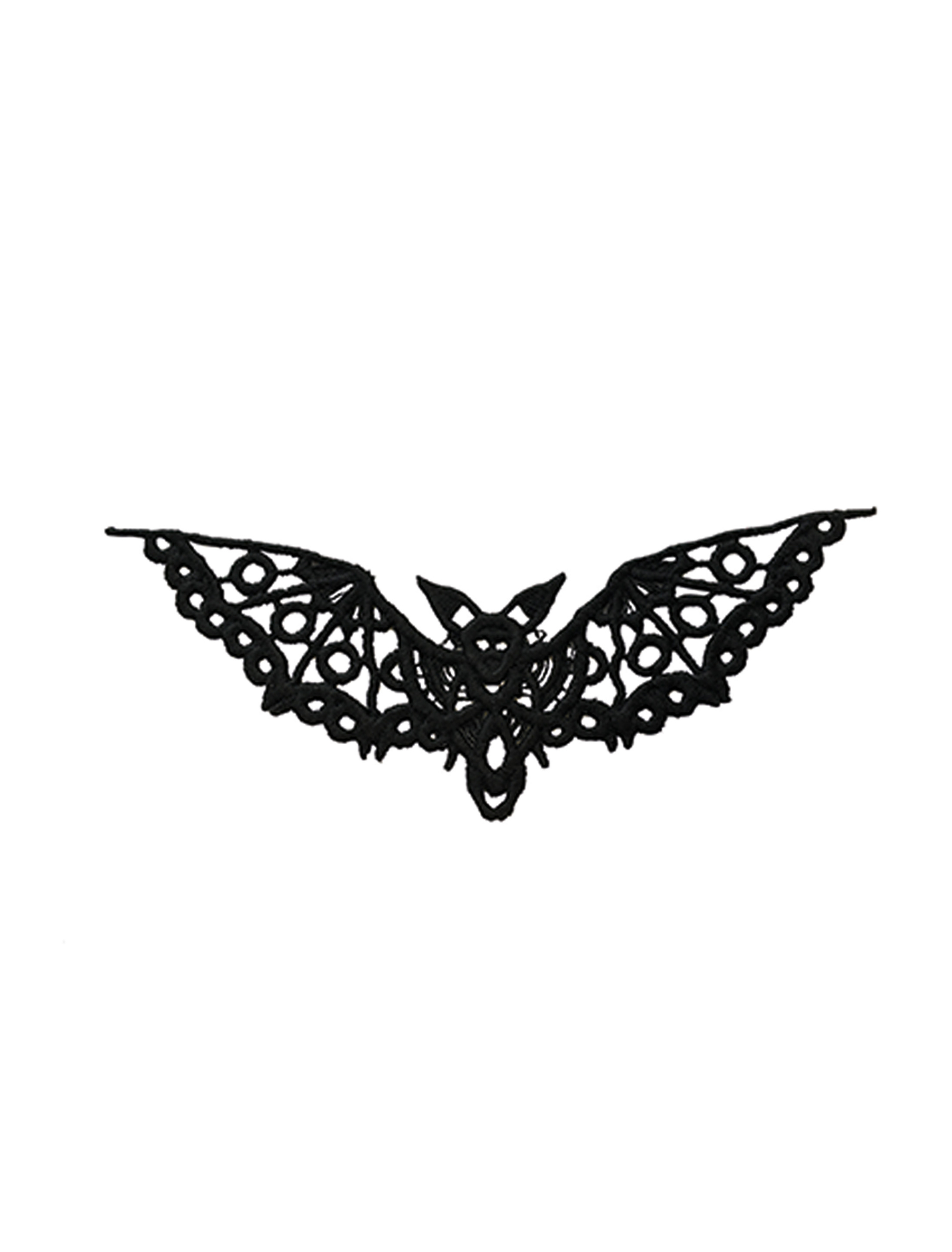 Körpertattoo Fledermaus schwarz