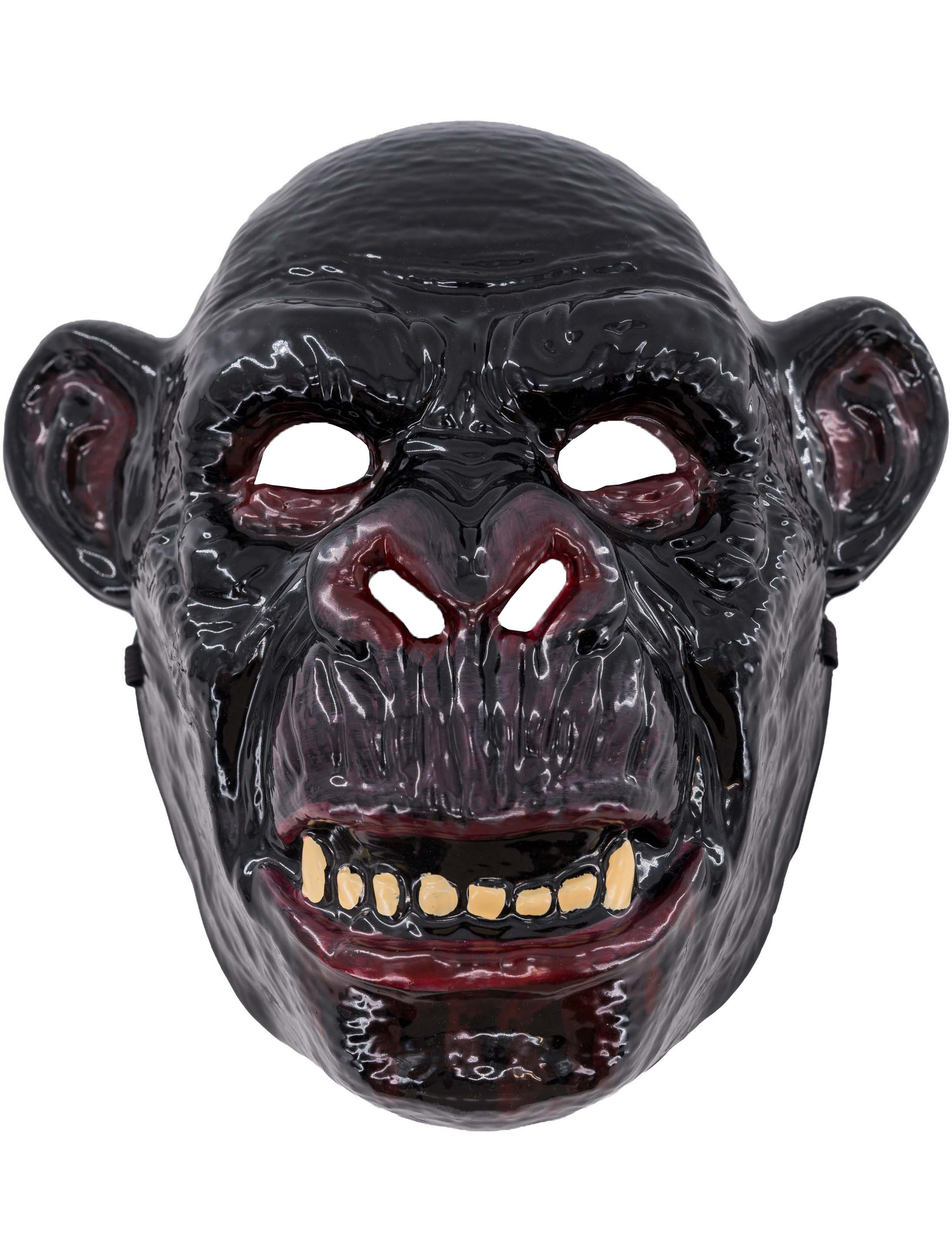 Maske Horror-Affe schwarz