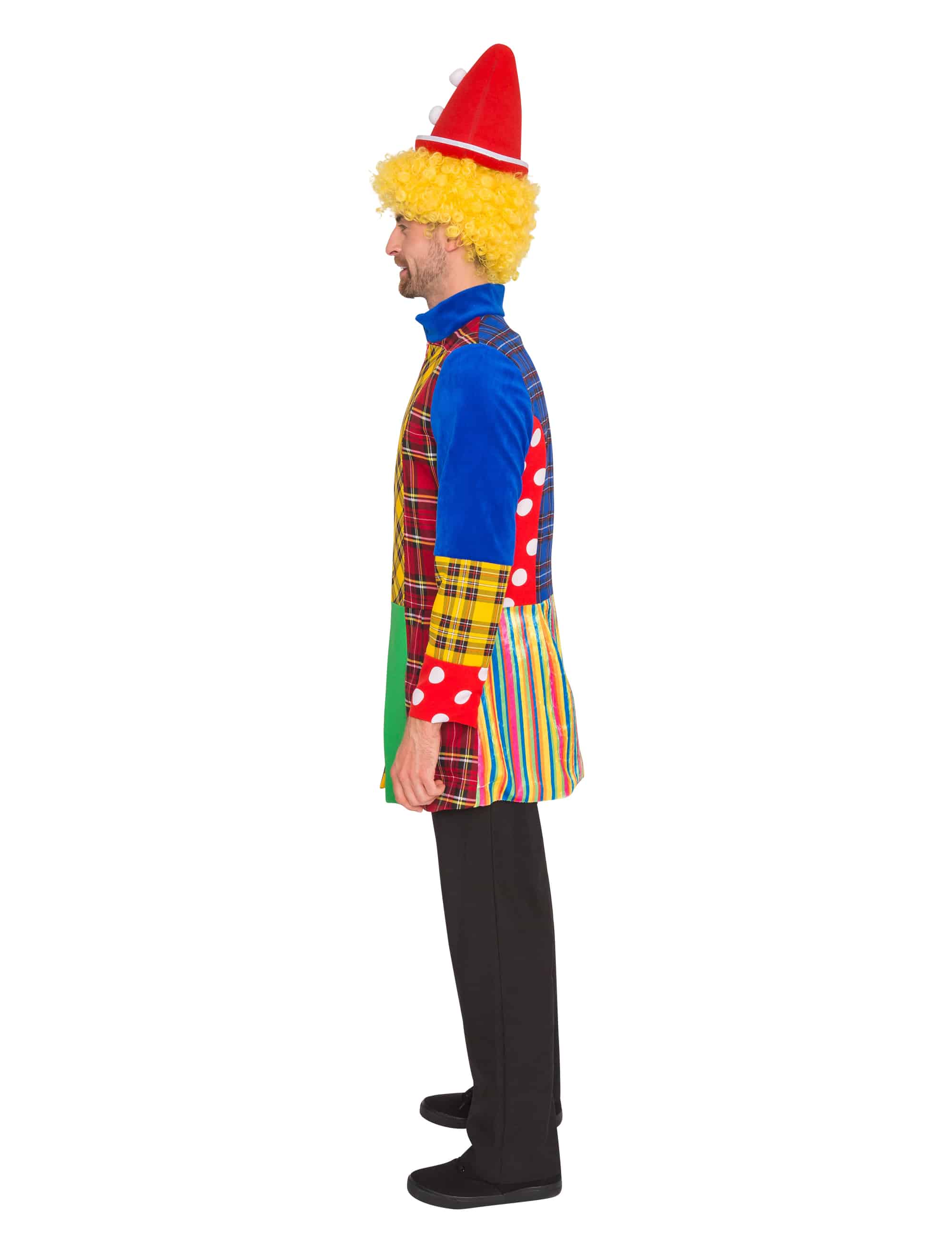 Mantel Clown Herren bunt S