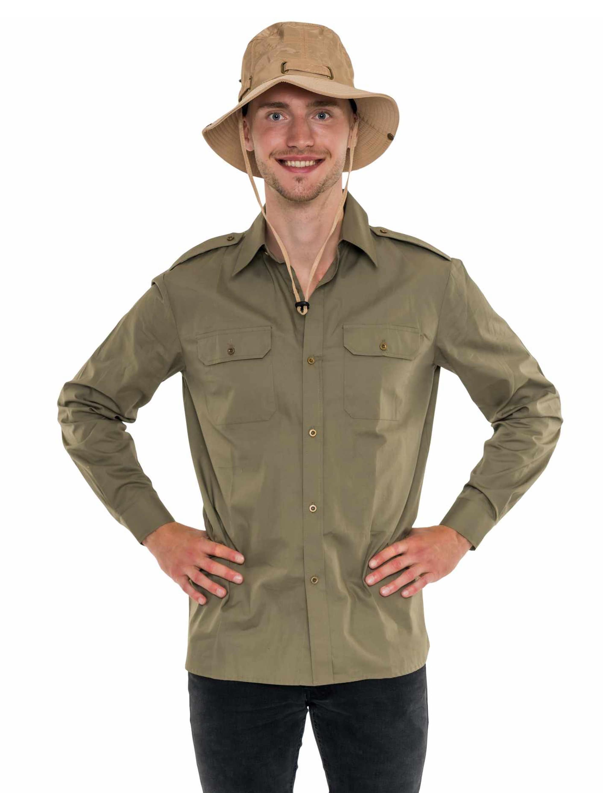 Hemd Dschungelcamp Herren grün S/M