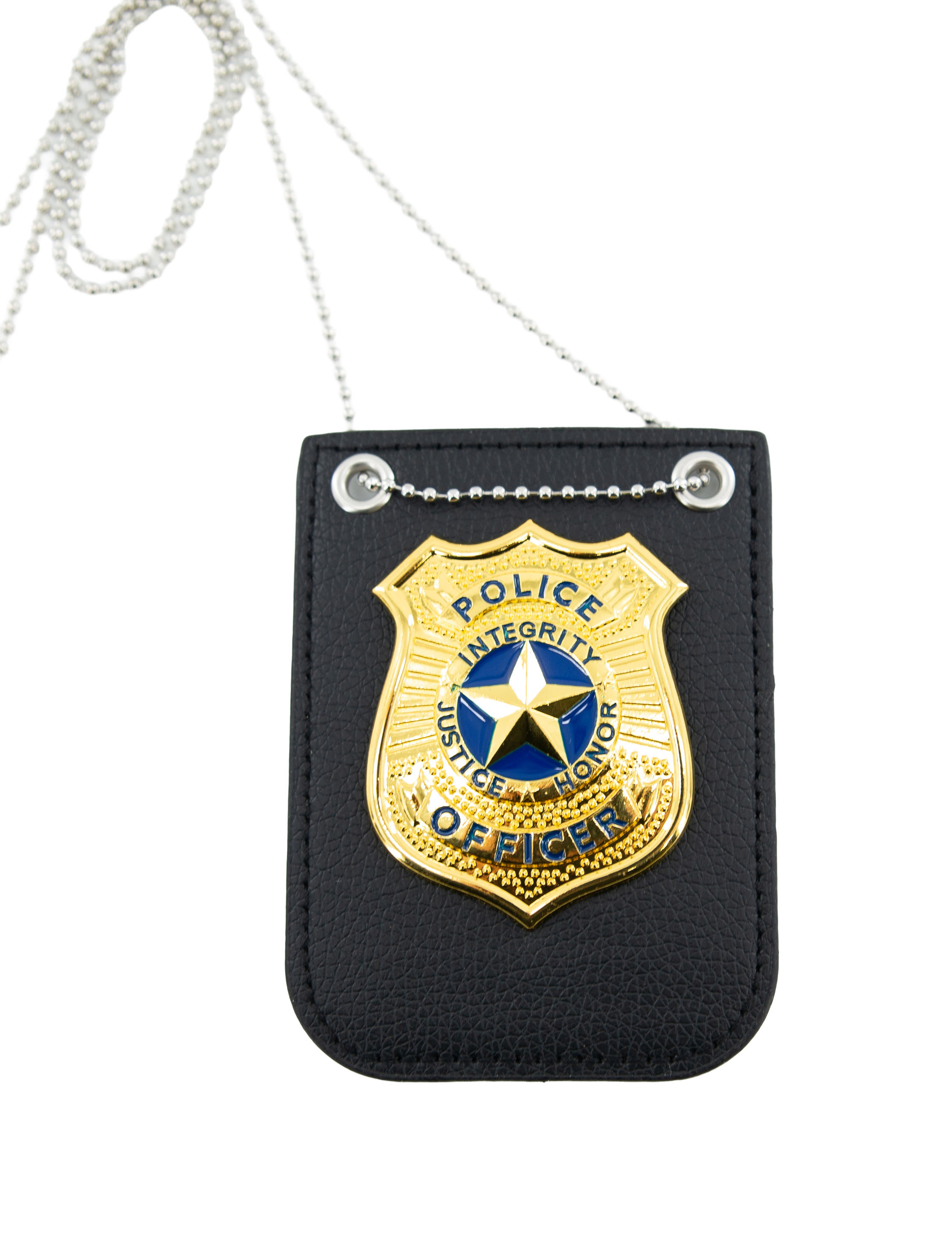 Polizeimarke zum Umhängen gold/schwarz