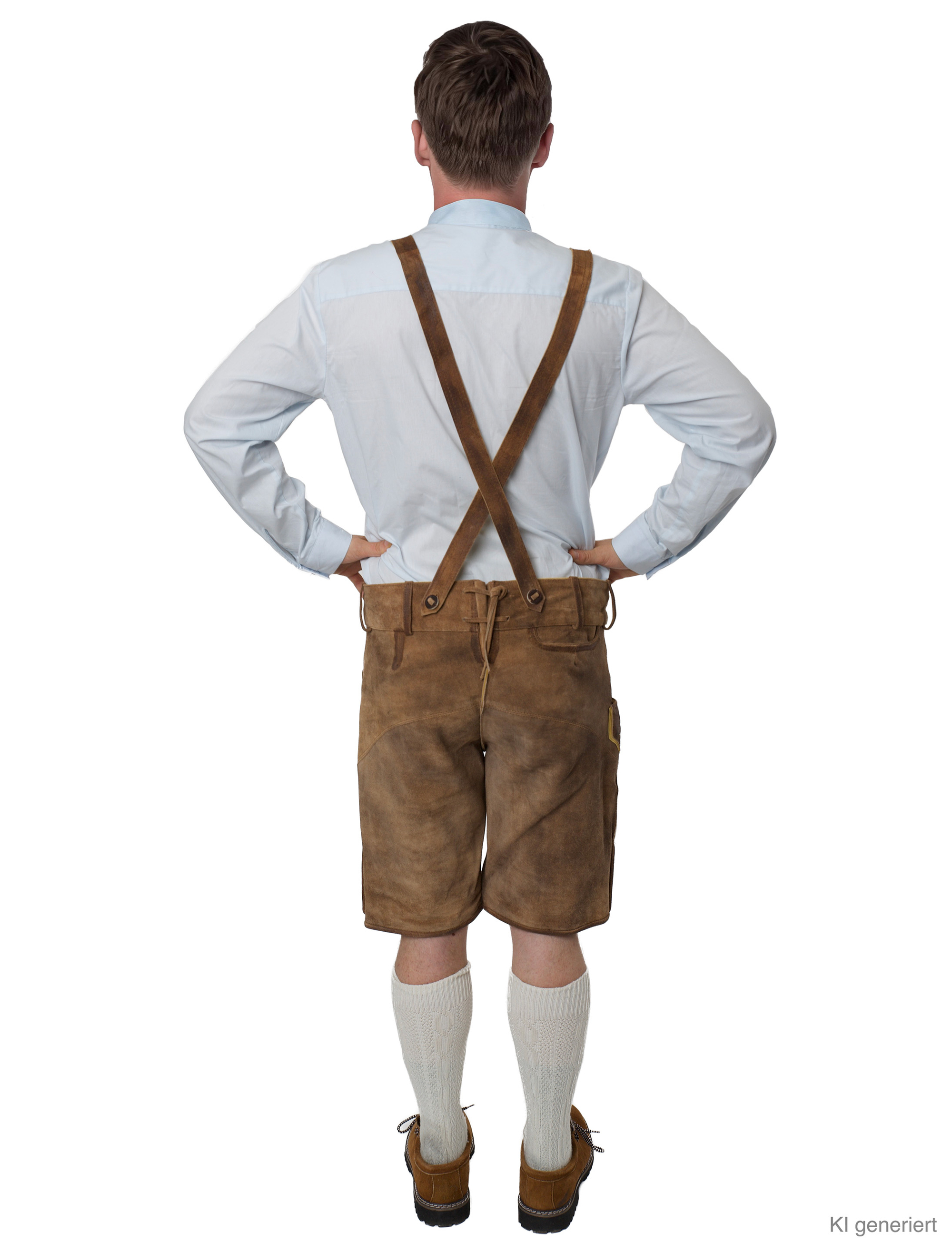Lederhose Cologne kurz Herren braun S