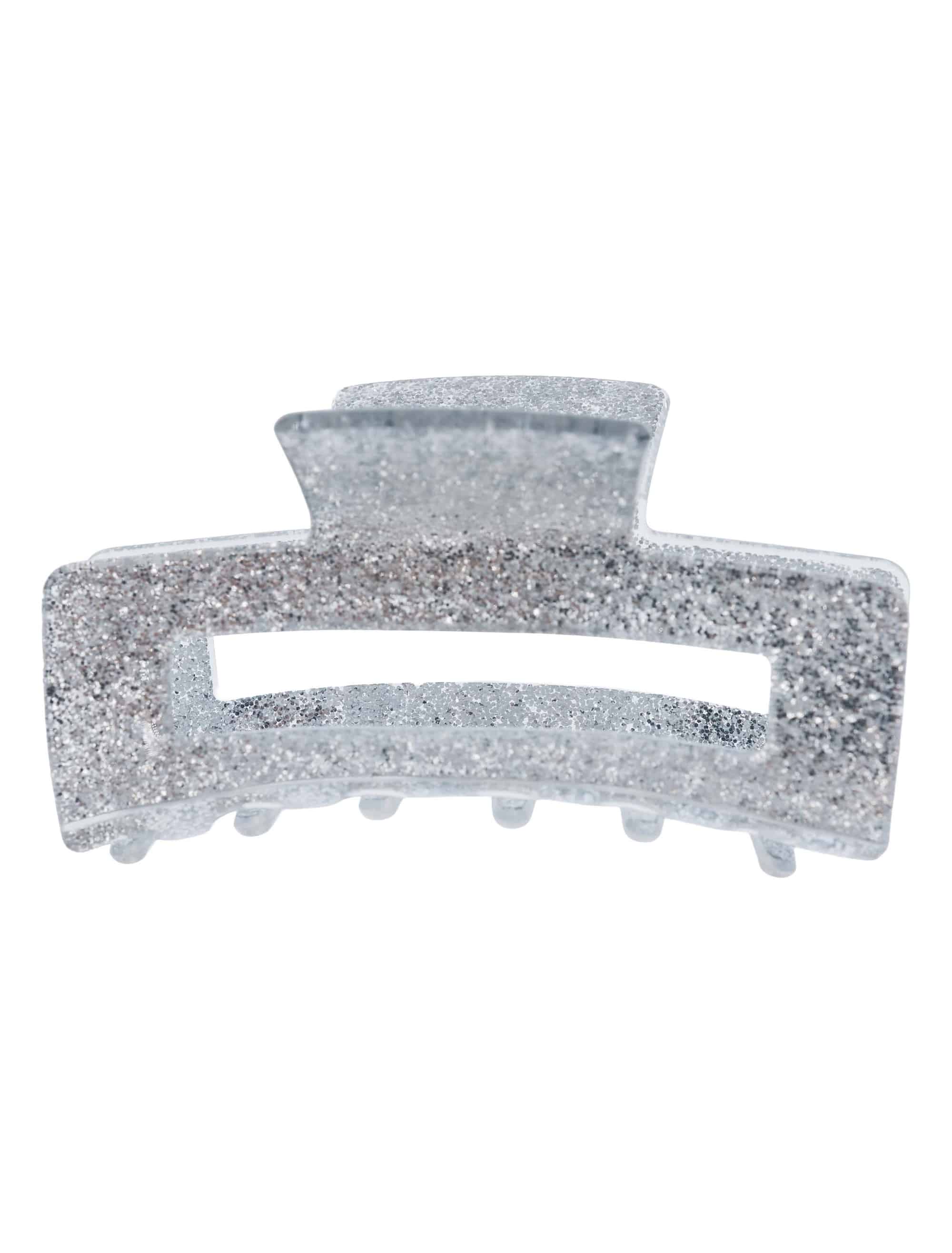 Haarklammer Glitzer silber
