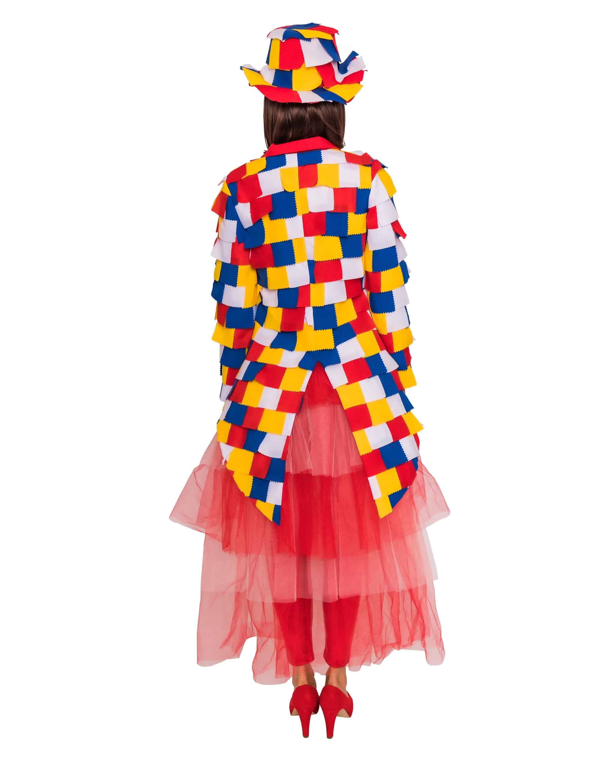 Lappenfrack Damen rot/weiß/blau/gelb 36