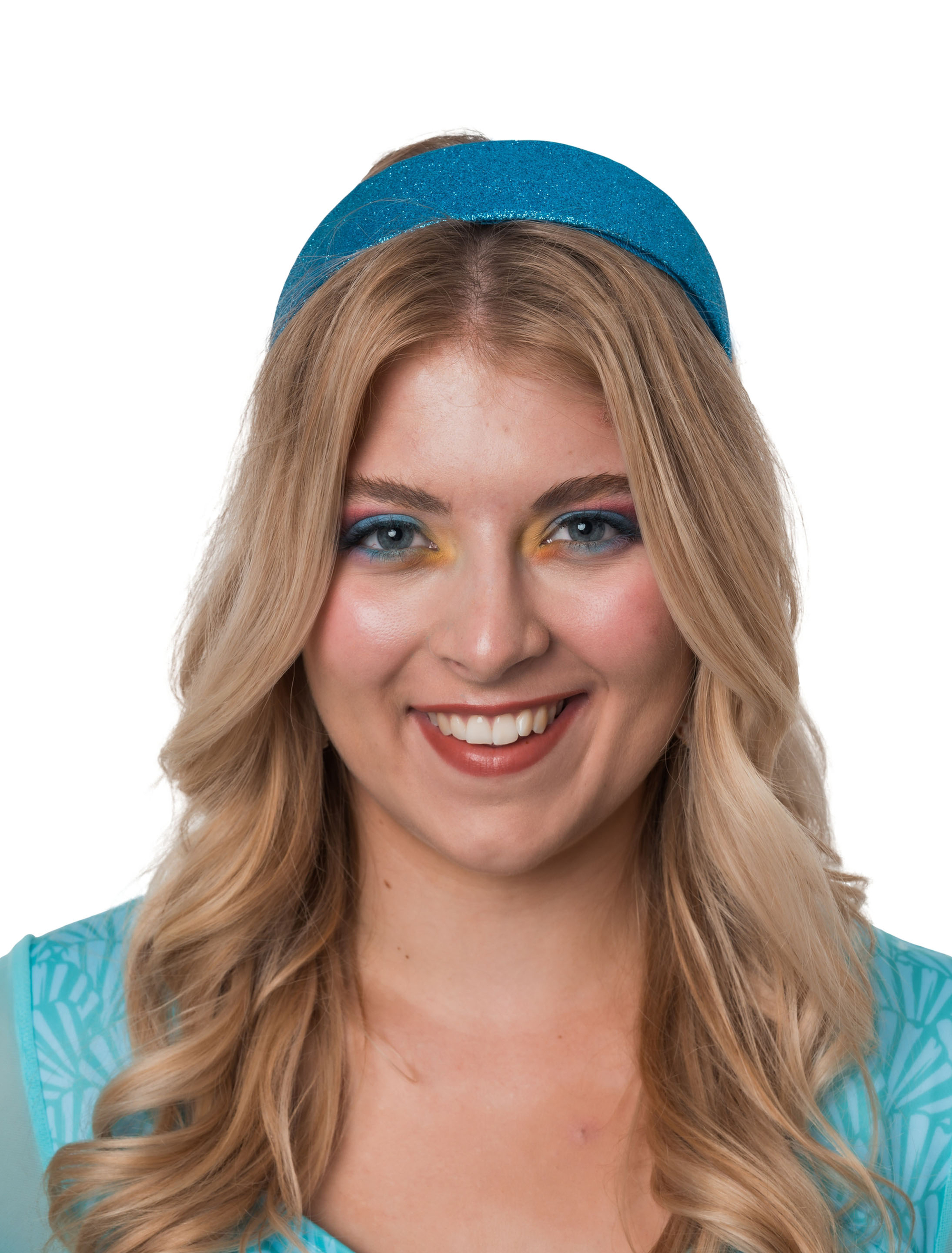 Haarreif Glitzer Damen blau
