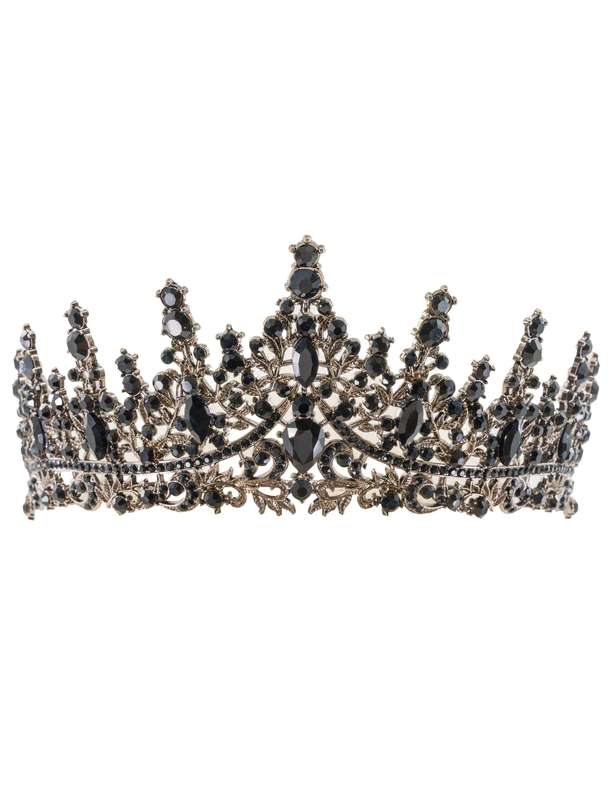 Diadem mit Steinen Damen schwarz