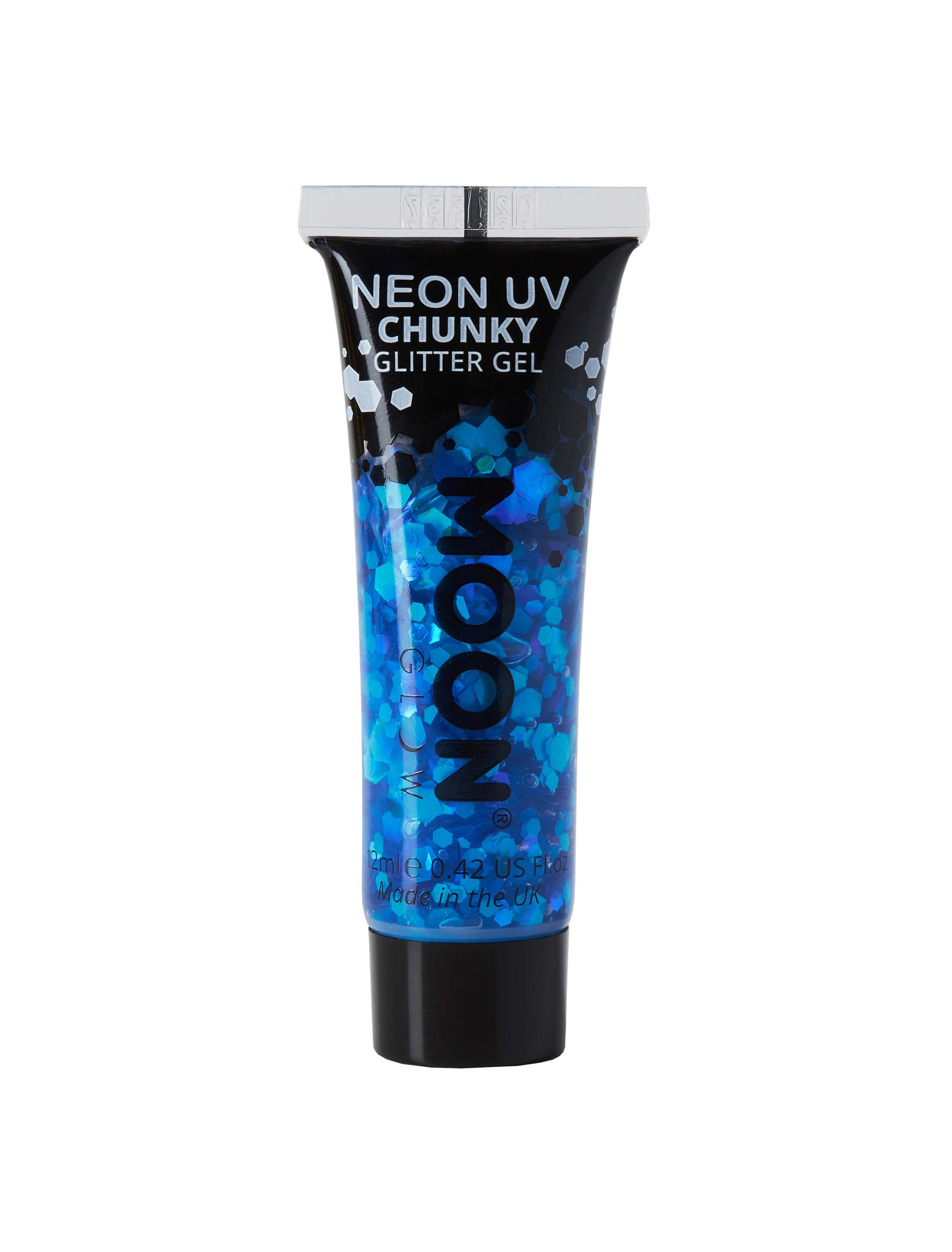 Glitzergel Chunky Neon UV 12ml neonblau