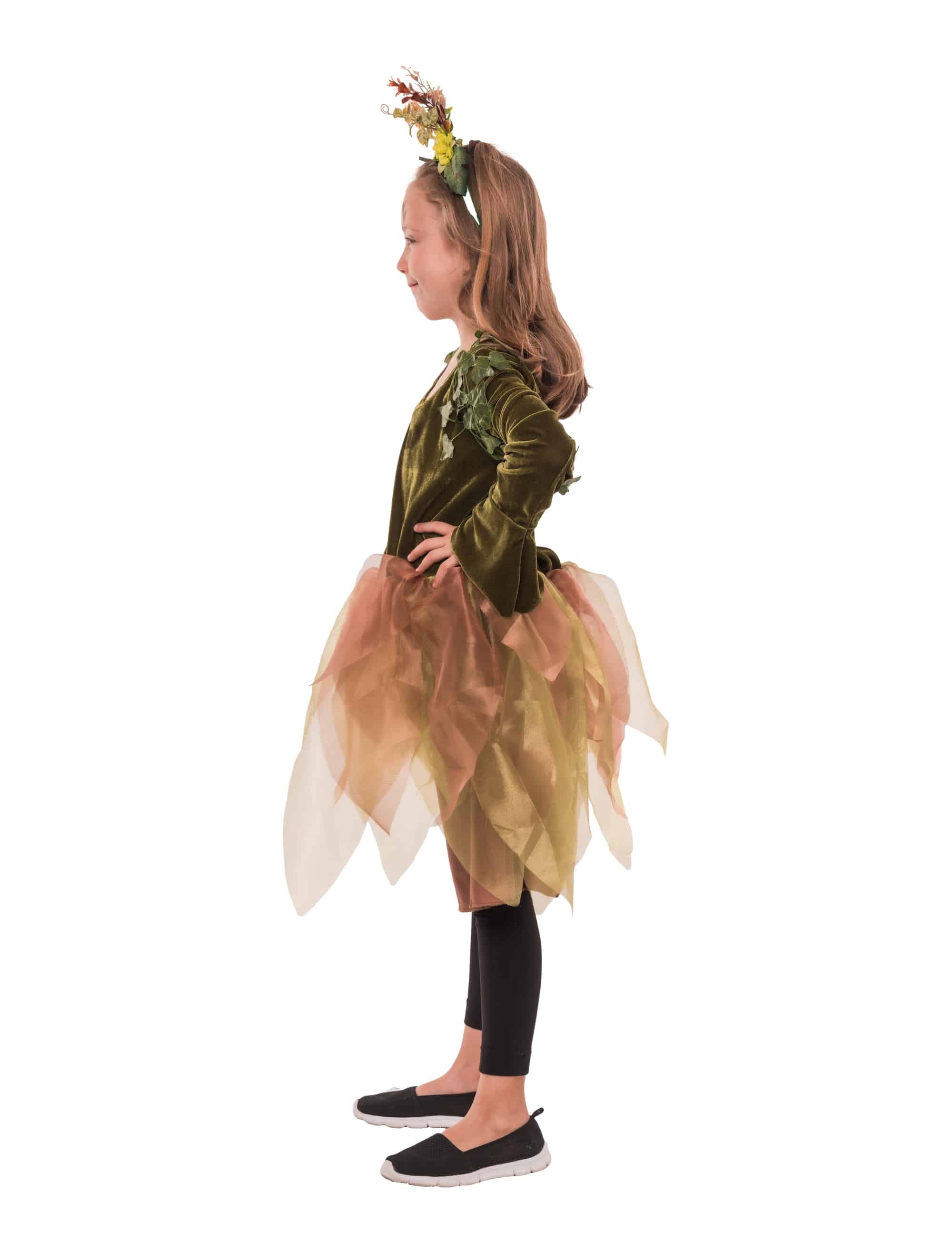 Kleid Waldfee Kinder grün/braun 140