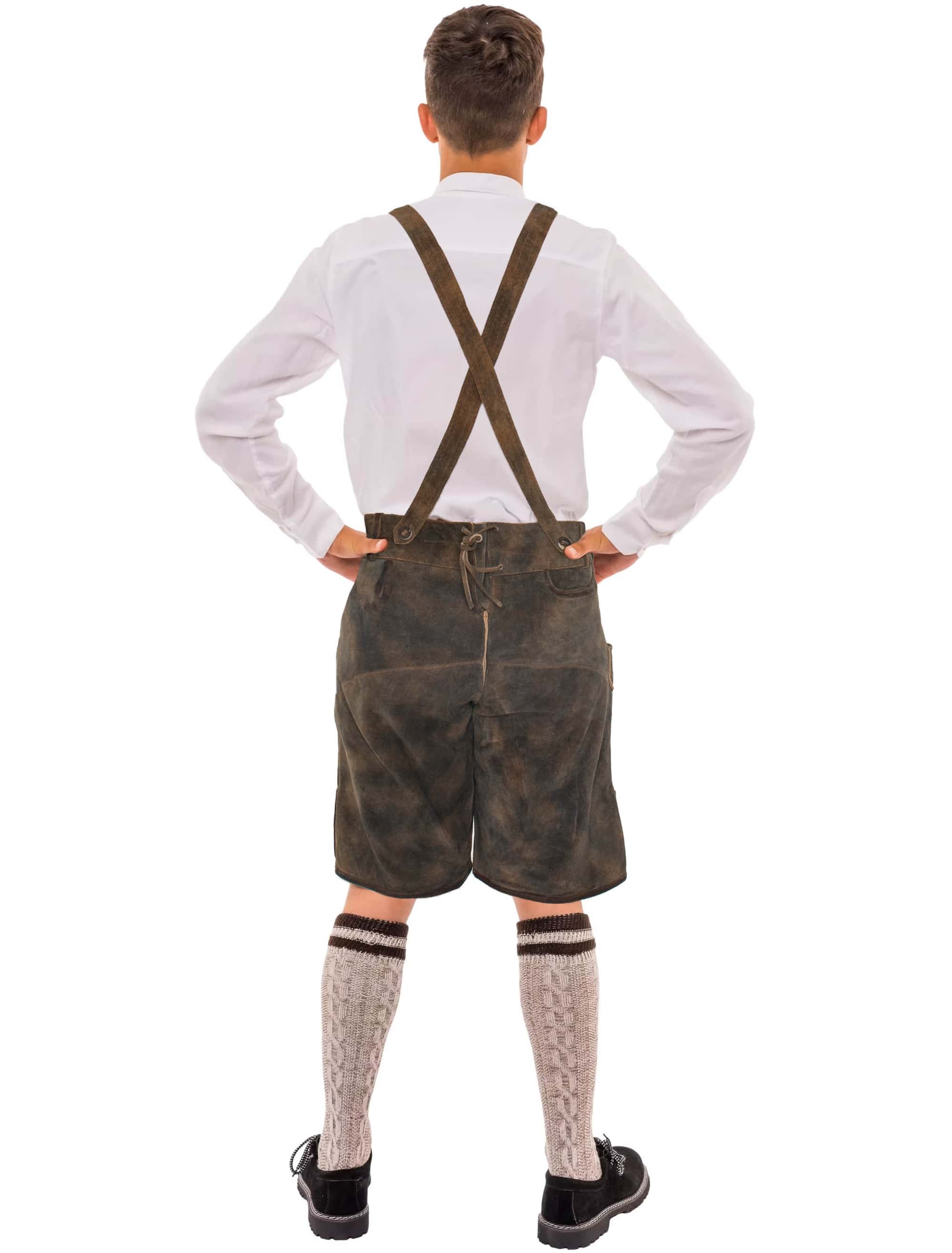 Lederhose Adalbert kurz Herren braun M