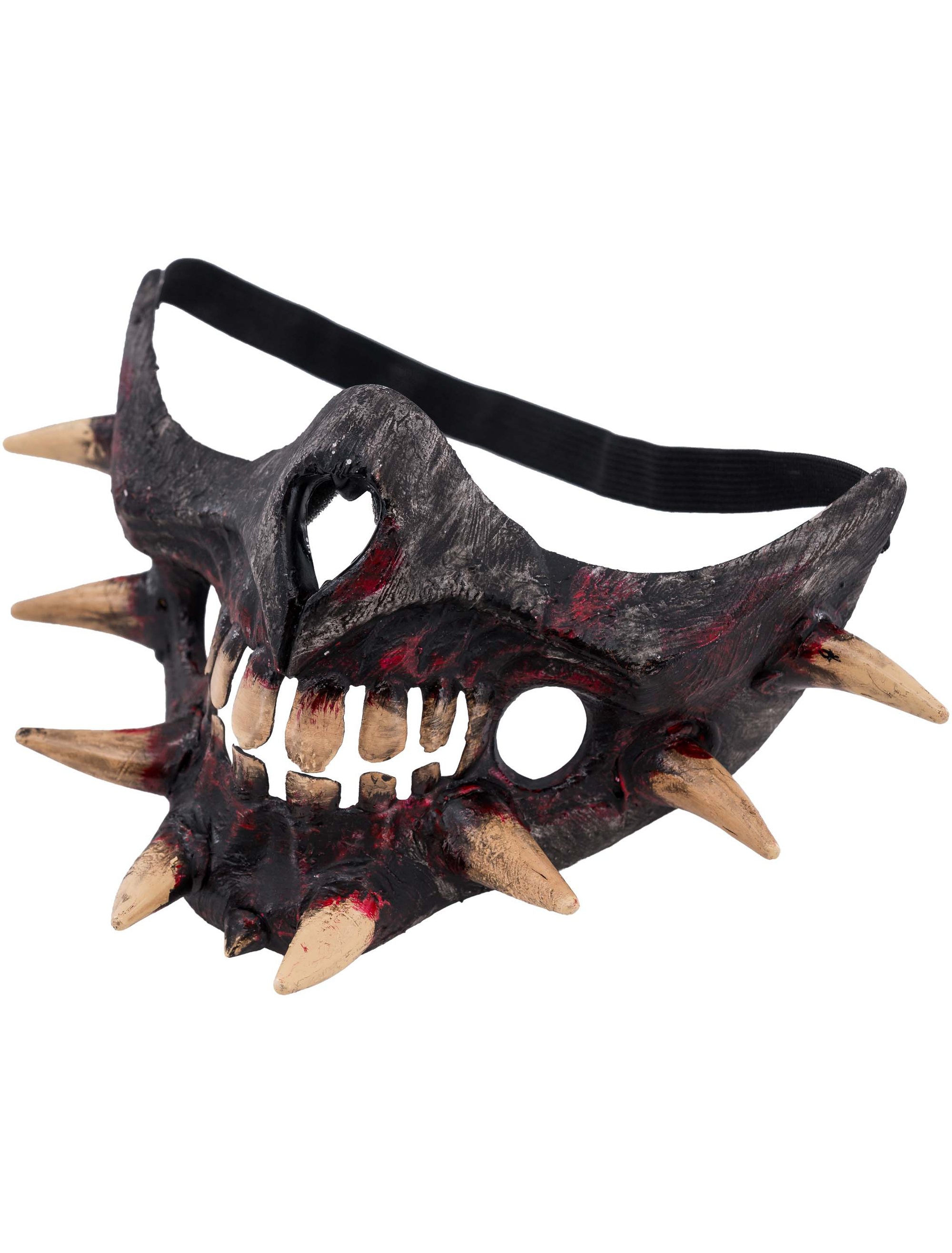 Mundmaske Drachen schwarz/beige