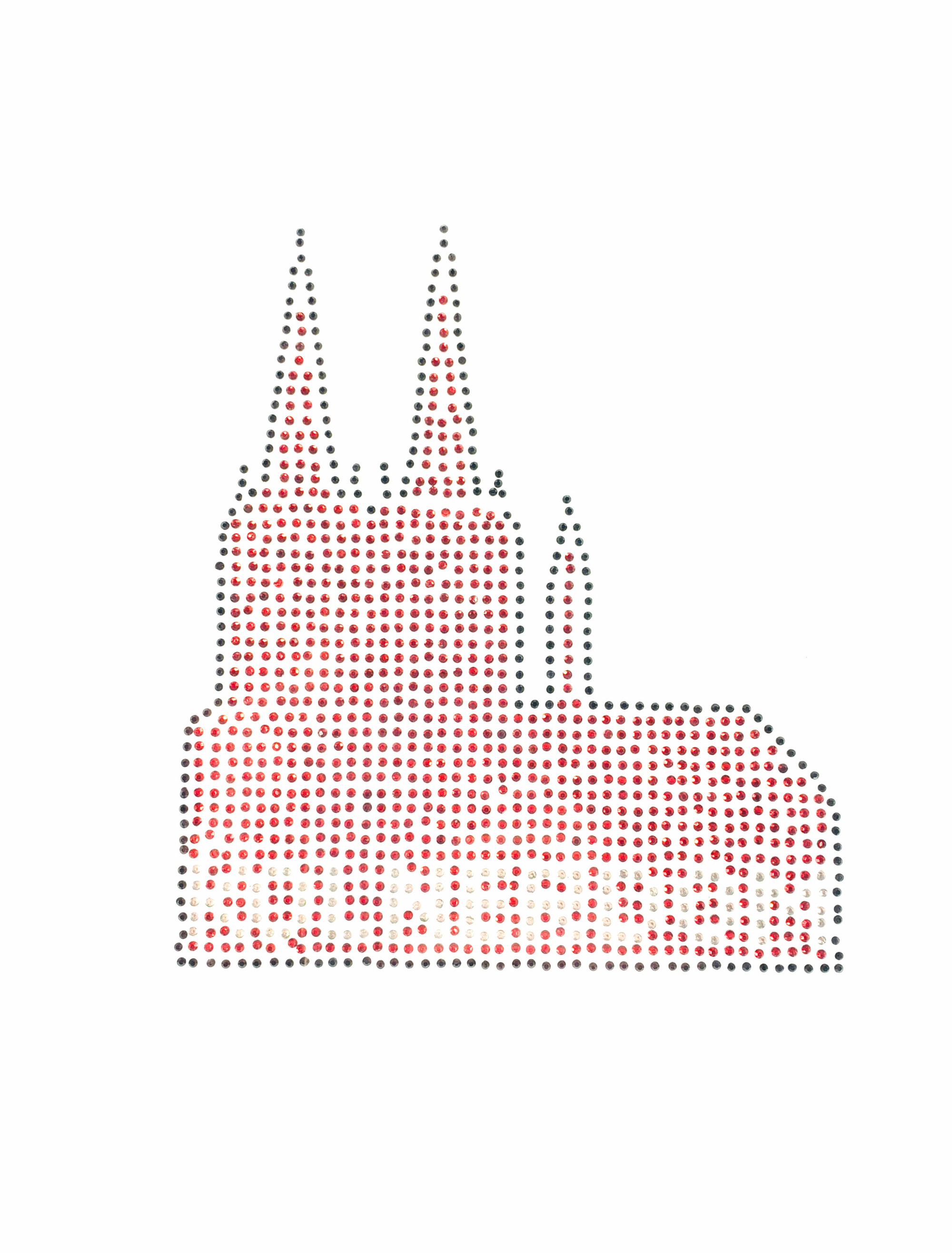 Bügelbild Kölner Dom aus Strass 12cm