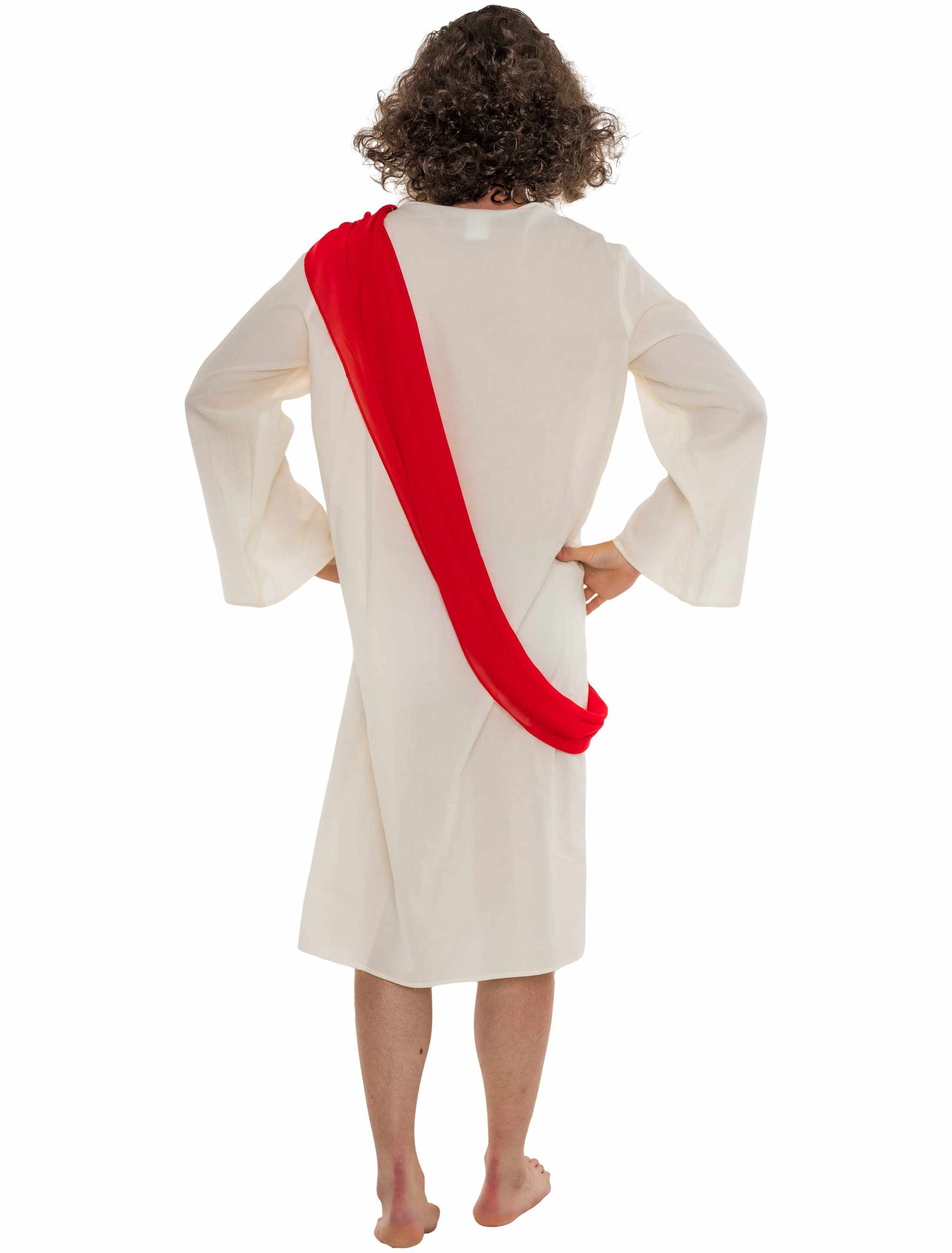 Kostüm Jesus 2-tlg. Herren beige/rot S/M