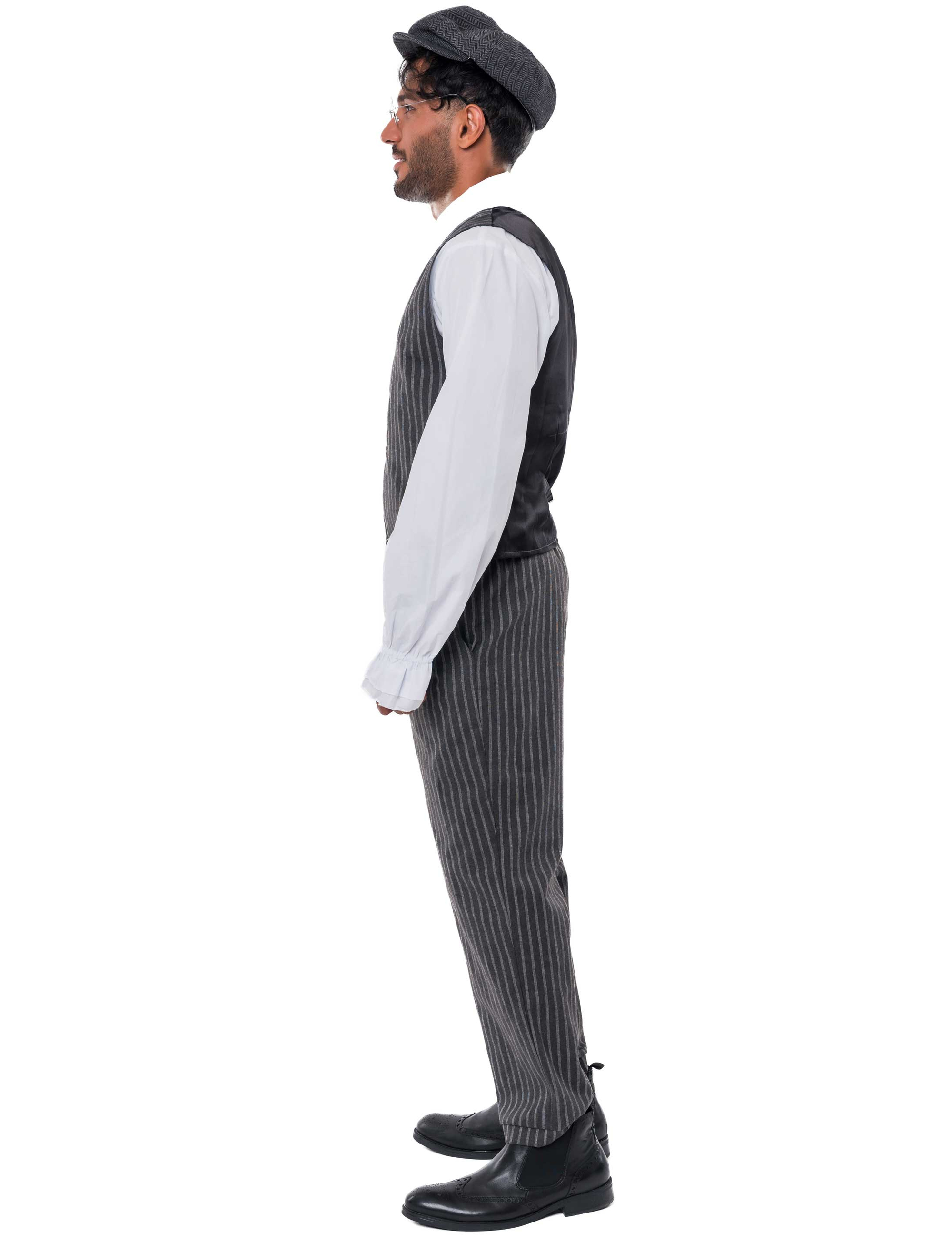 Kostüm Gangster 2-tlg. Herren grau M/L