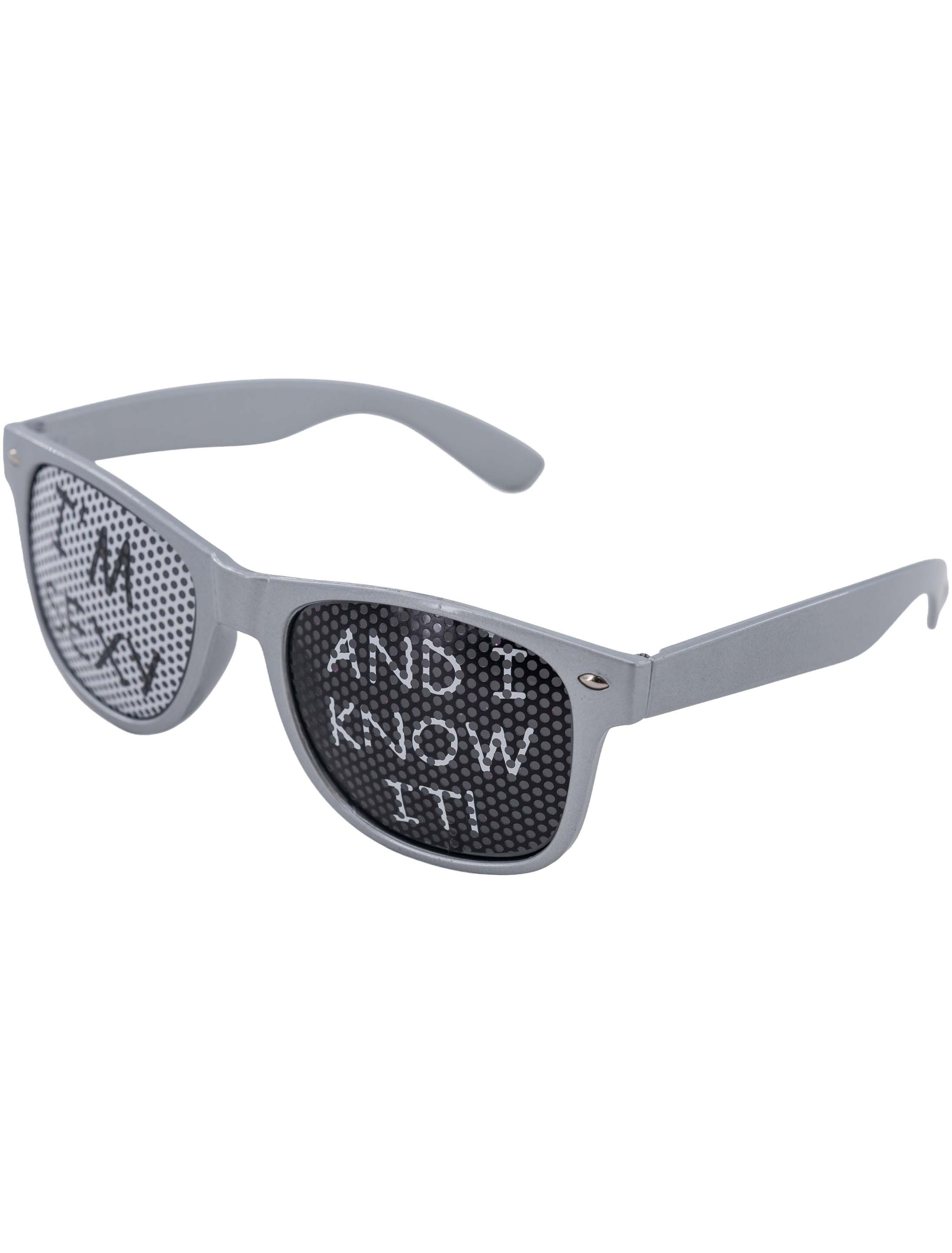 Brille I'm sexy and I know it silber