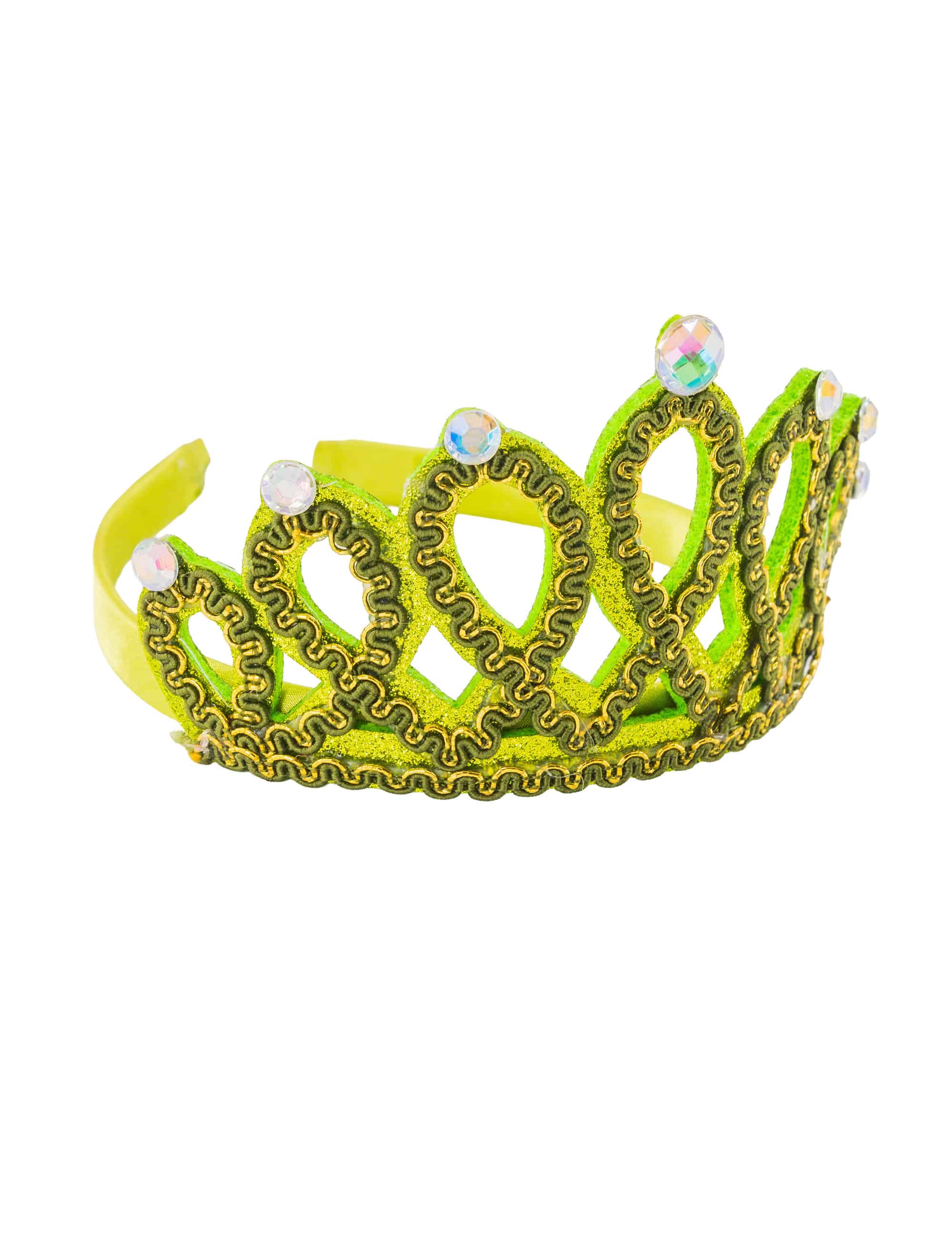 Tiara mit Steinen Kinder grün