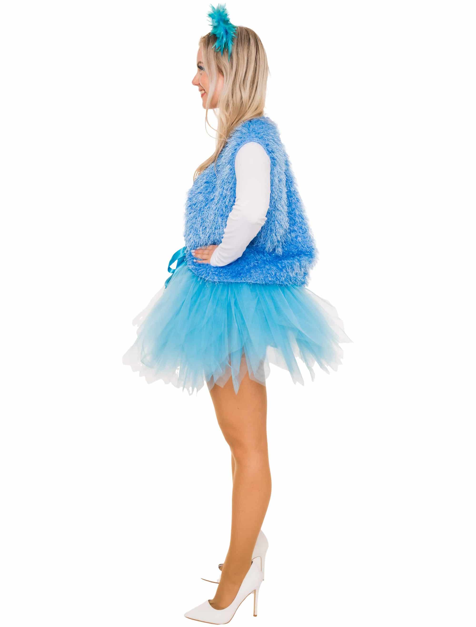 Weste mit Frottee-Fransen hellblau L/XL