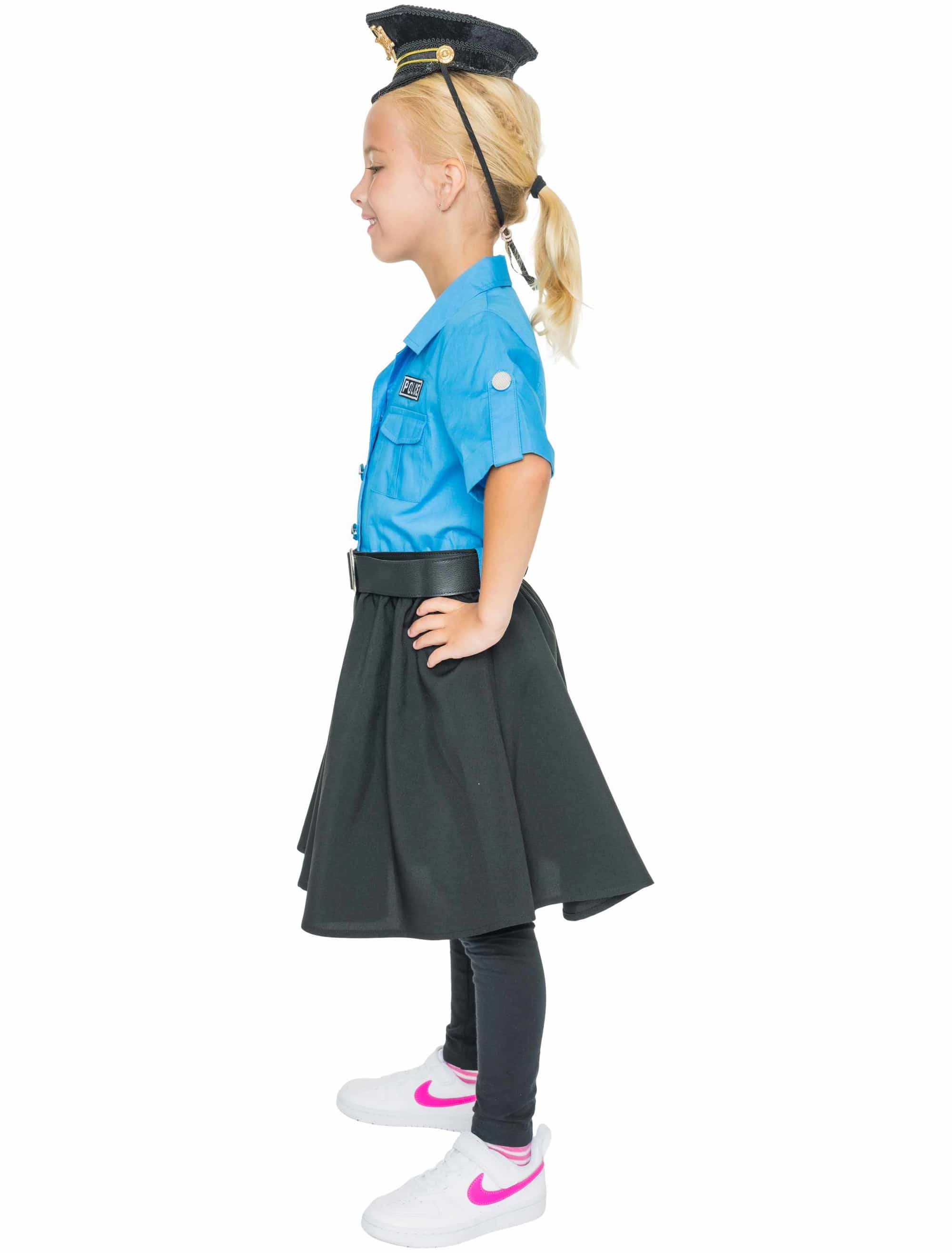 Kleid Cop Kinder blau/schwarz 128