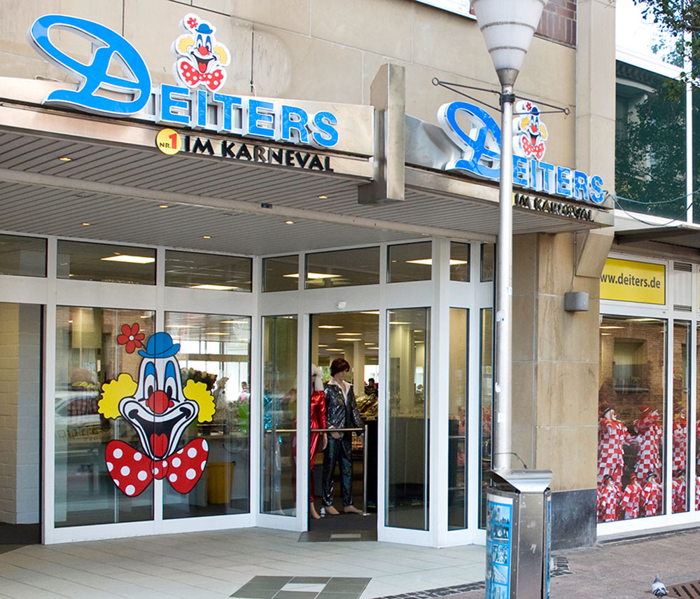 Deiters Kostümladen in Düren Außenansicht