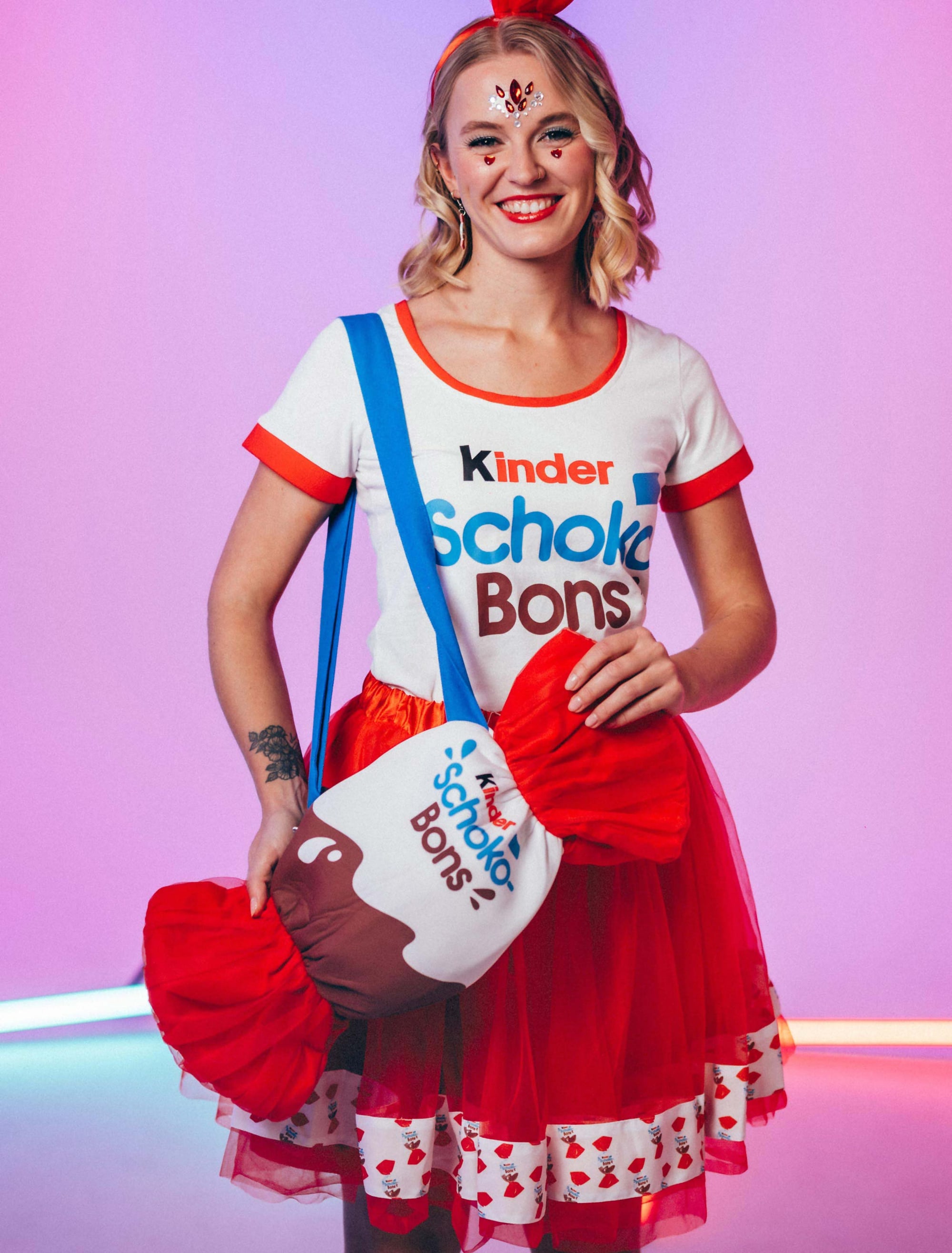Tasche kinder Schoko-Bons rot/weiß