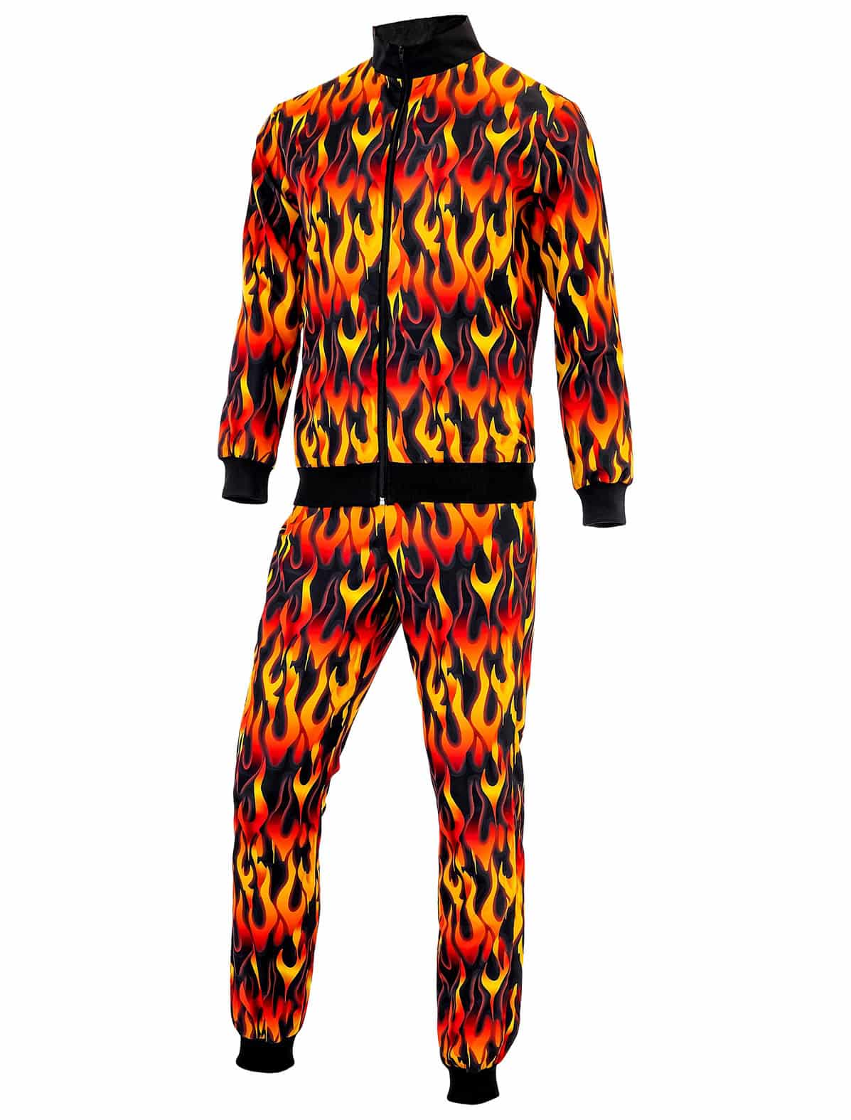 Jogginganzug Flammen 2tlg. bunt S