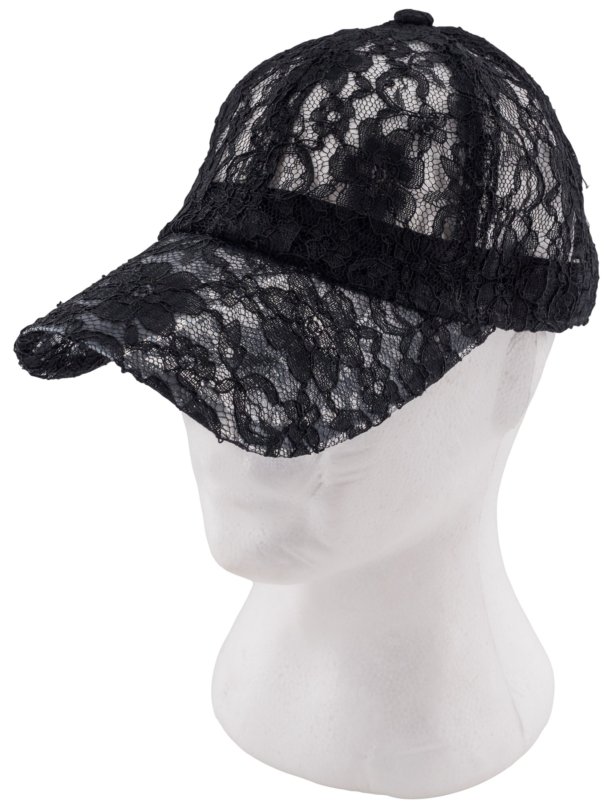 Baseball Cap mit Spitze schwarz