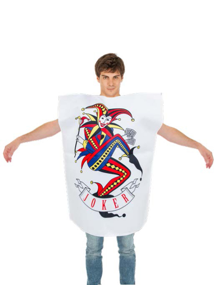 Kostüm Spielkarte Joker bunt one size