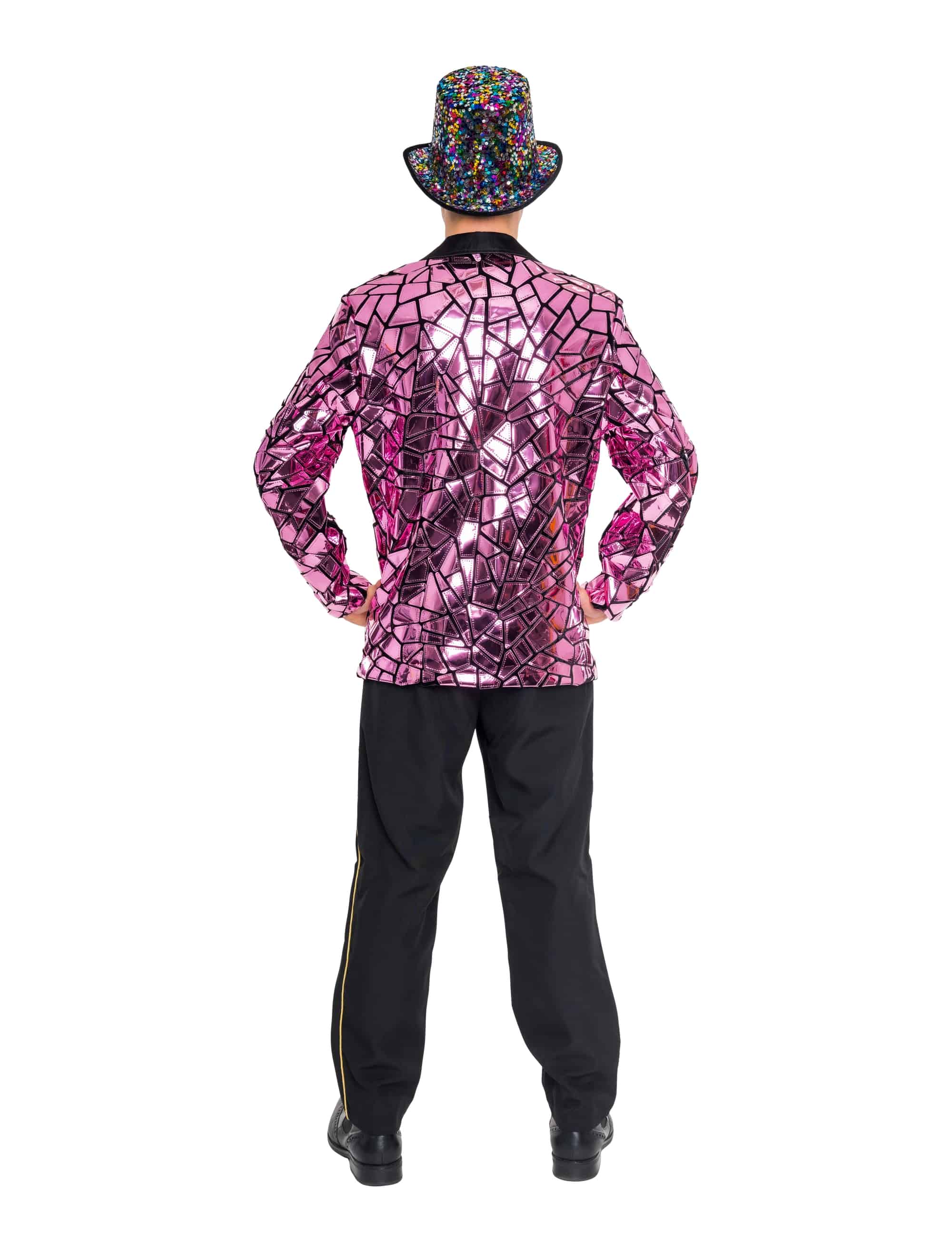 Blazer mit Spiegelmosaik Herren rosa S